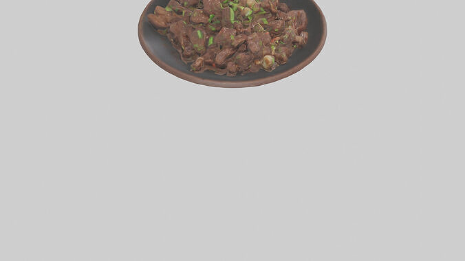 Mongolian beef model 3D model 5