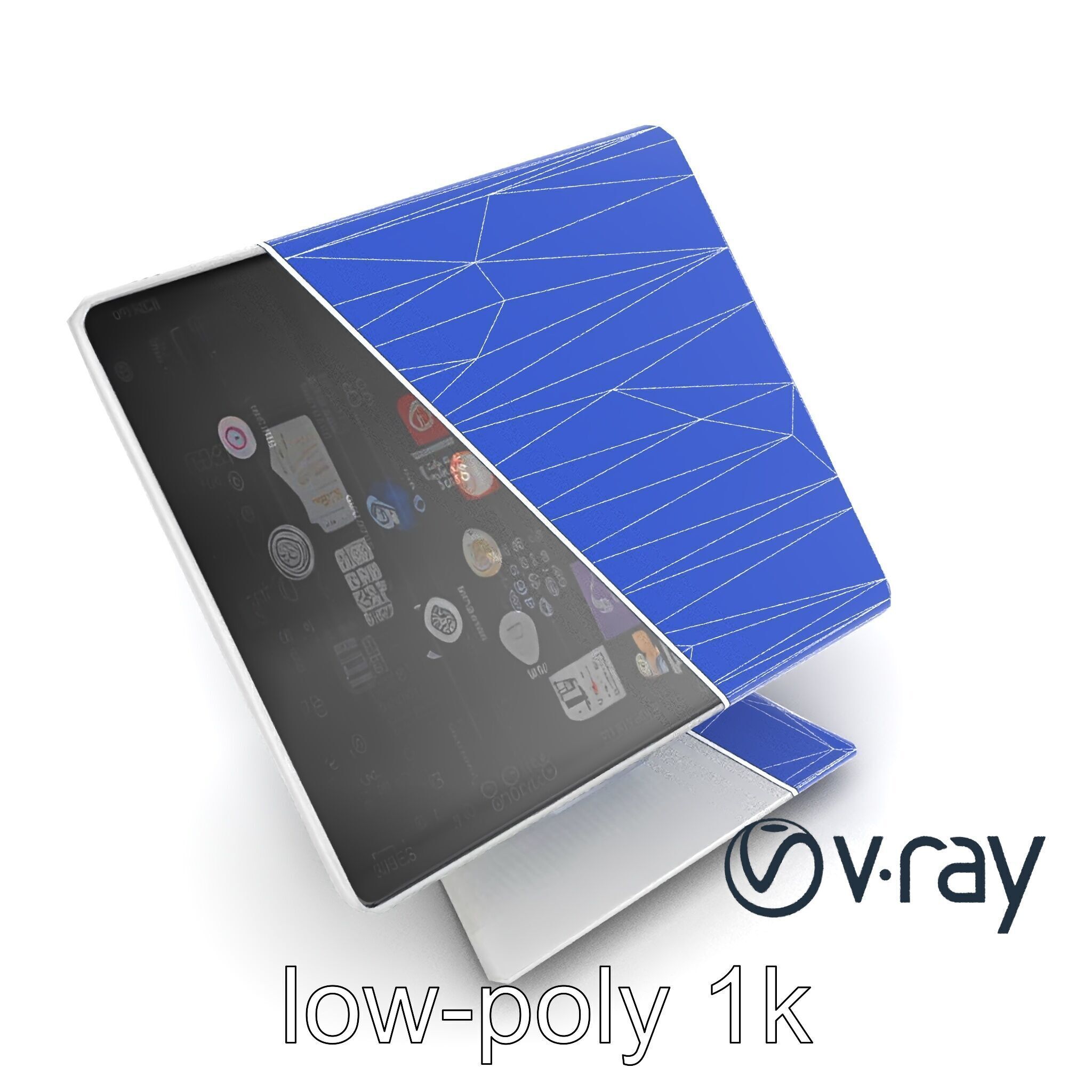 Articulating Tablet Stand with Wireless Charger model pack Low-poly 3D model_15