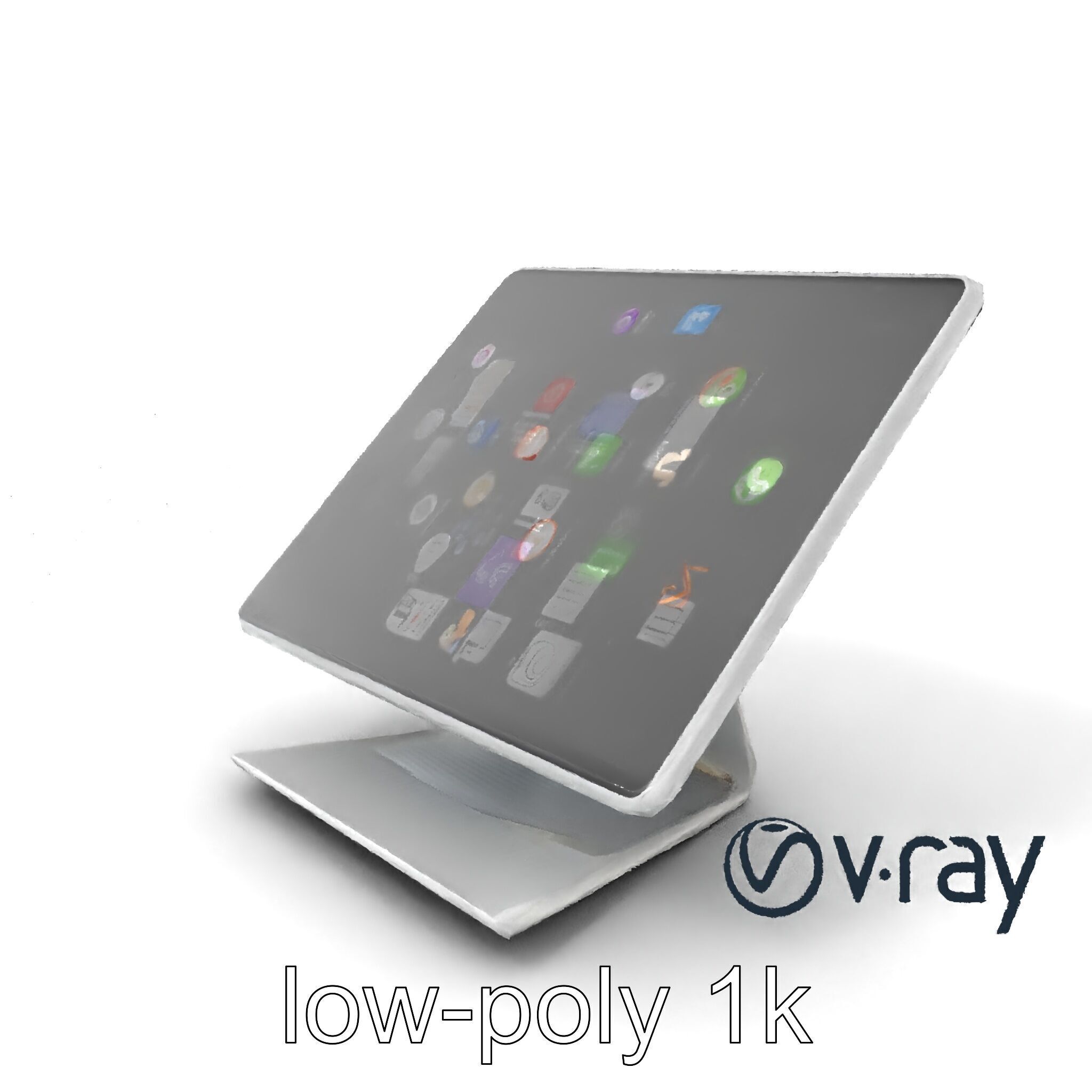 Articulating Tablet Stand with Wireless Charger model pack Low-poly 3D model_2