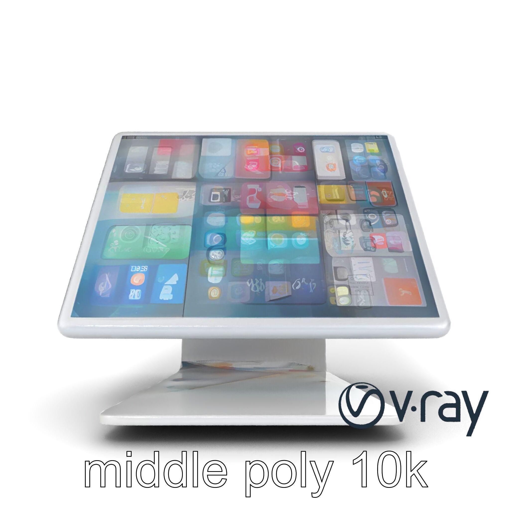 Articulating Tablet Stand with Wireless Charger model pack Low-poly 3D model_21