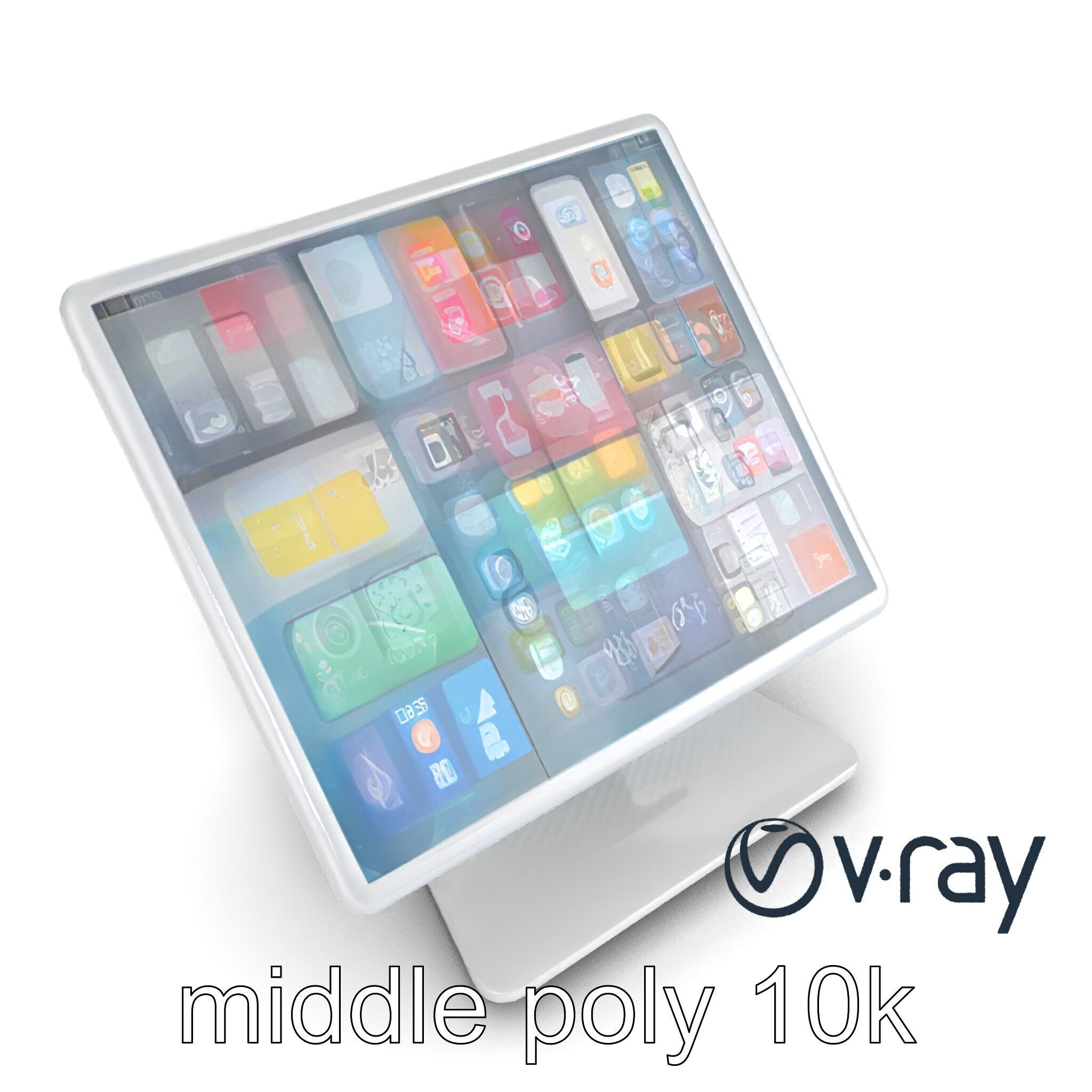 Articulating Tablet Stand with Wireless Charger model pack Low-poly 3D model_9