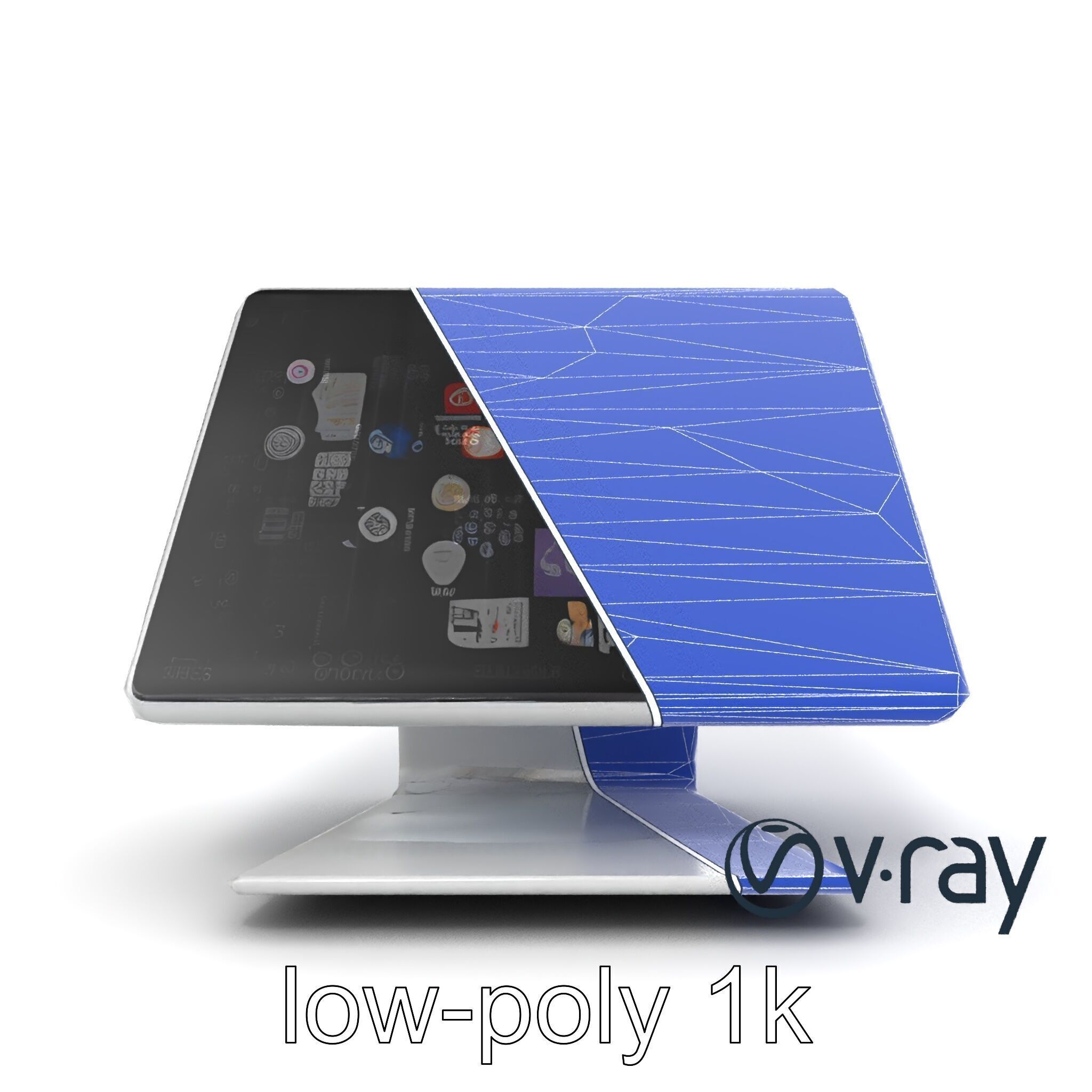 Articulating Tablet Stand with Wireless Charger model pack Low-poly 3D model_26