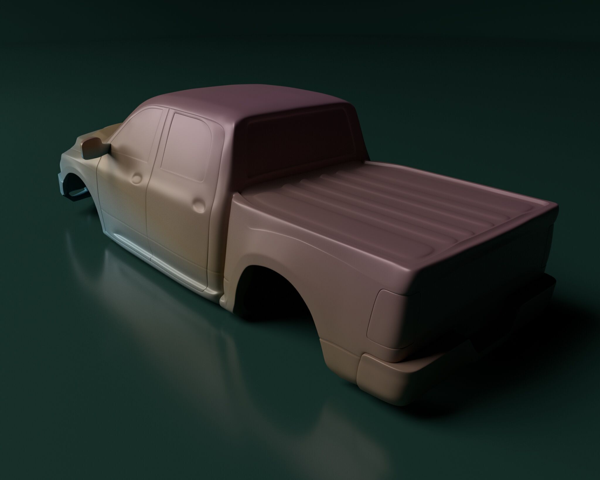 Dodge RAM Rebel - RC - Body 3D print model_8