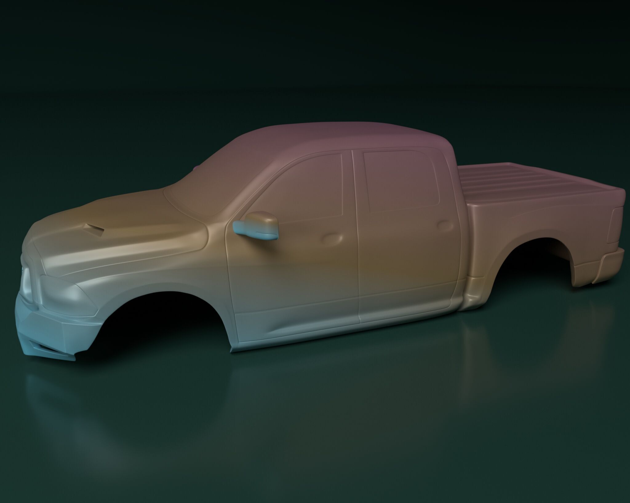 Dodge RAM Rebel - RC - Body 3D print model_5