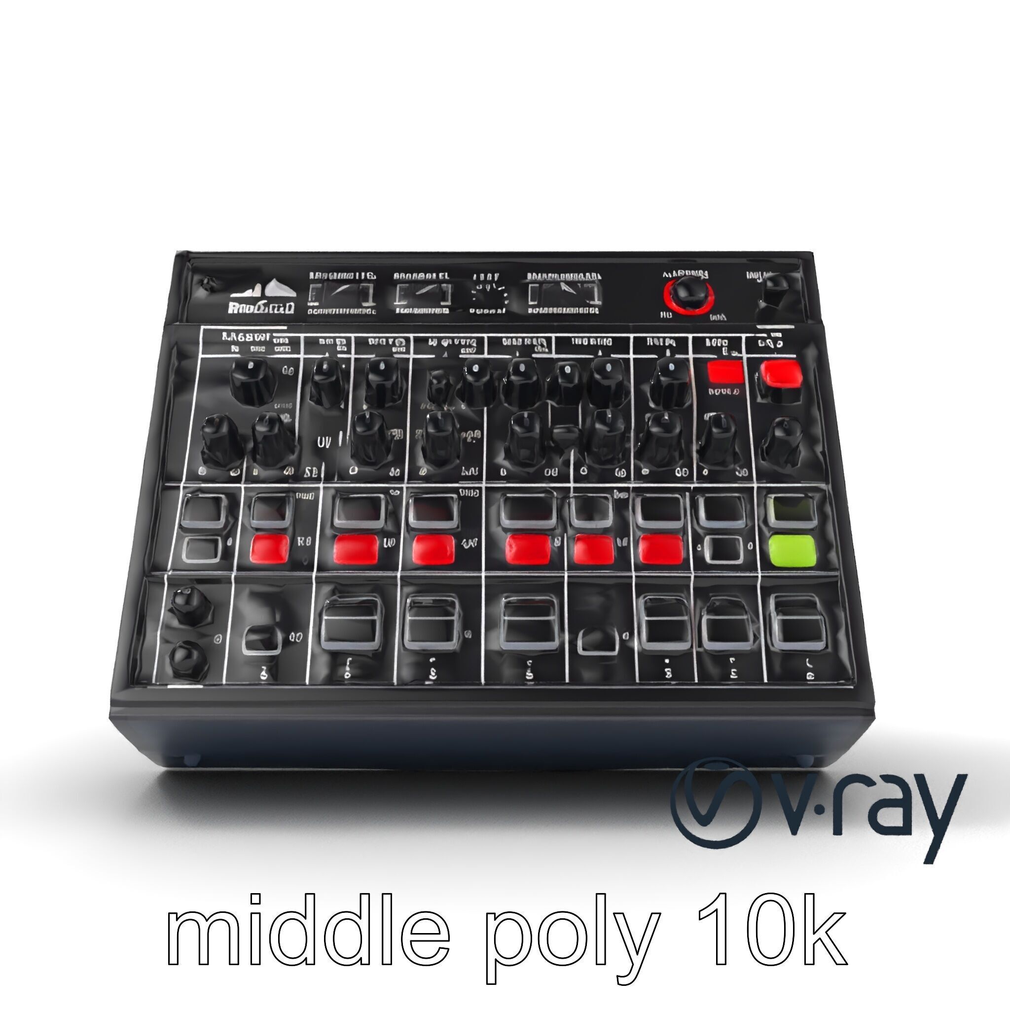 BeatGrid Lighting Console model pack with DMX integration and... Low-poly 3D model_26