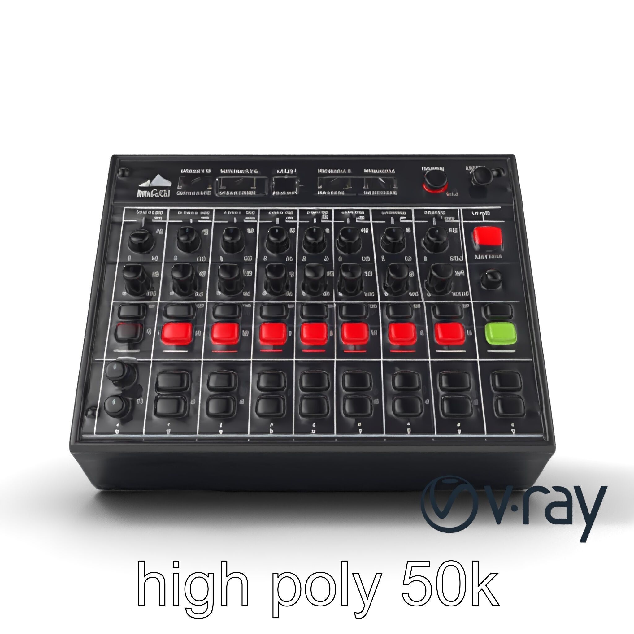 BeatGrid Lighting Console model pack with DMX integration and... Low-poly 3D model_24