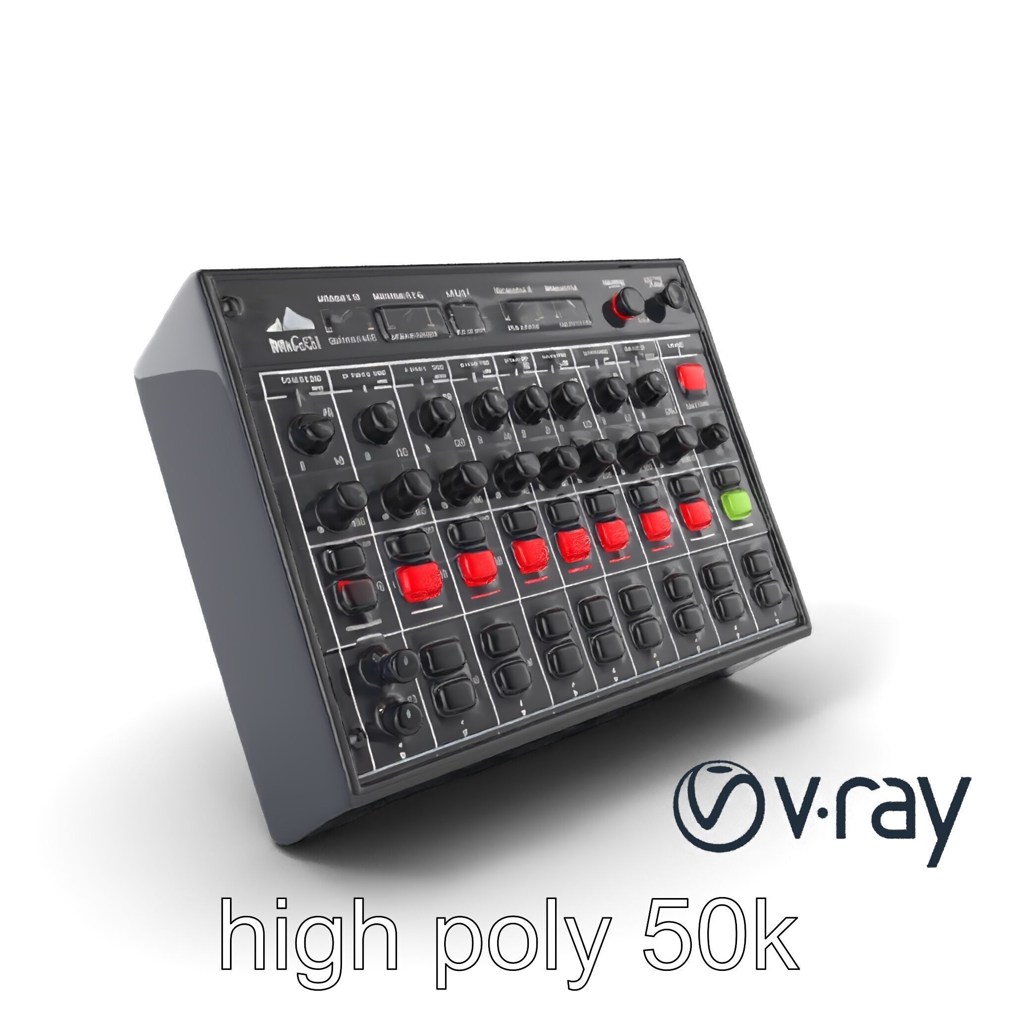 BeatGrid Lighting Console model pack with DMX integration and... Low-poly 3D model_5