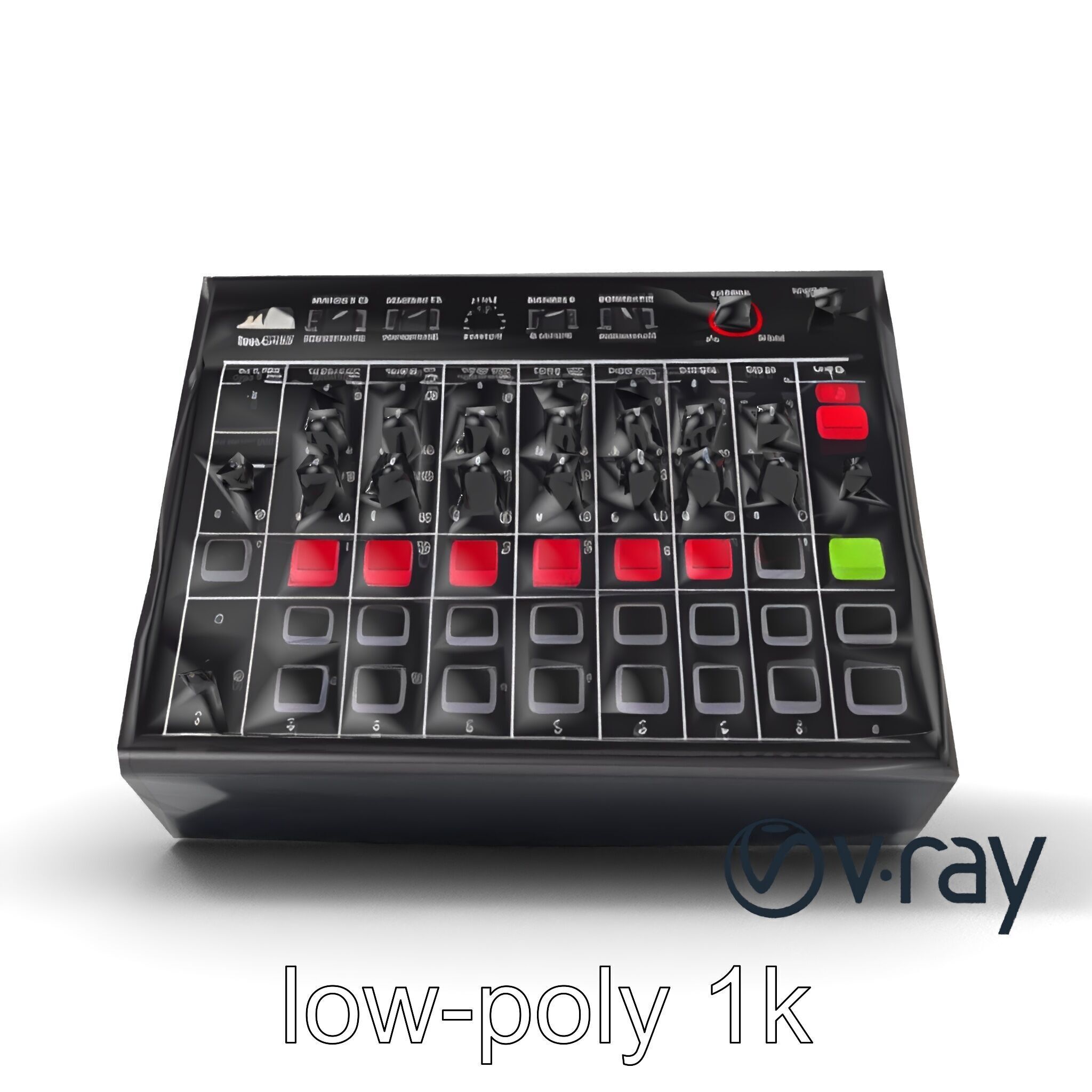 BeatGrid Lighting Console model pack with DMX integration and... Low-poly 3D model_23