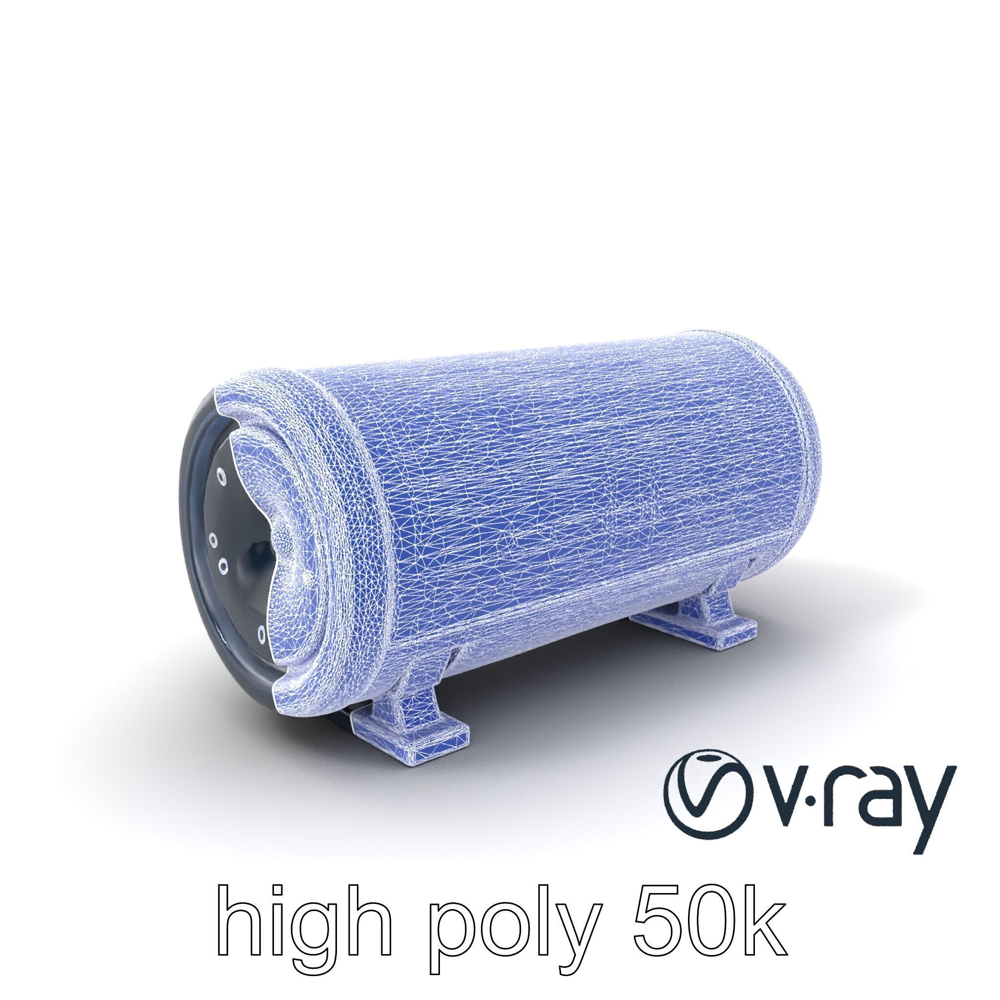 EchoPillar Speaker with LED Strip model pack Low-poly 3D model_8