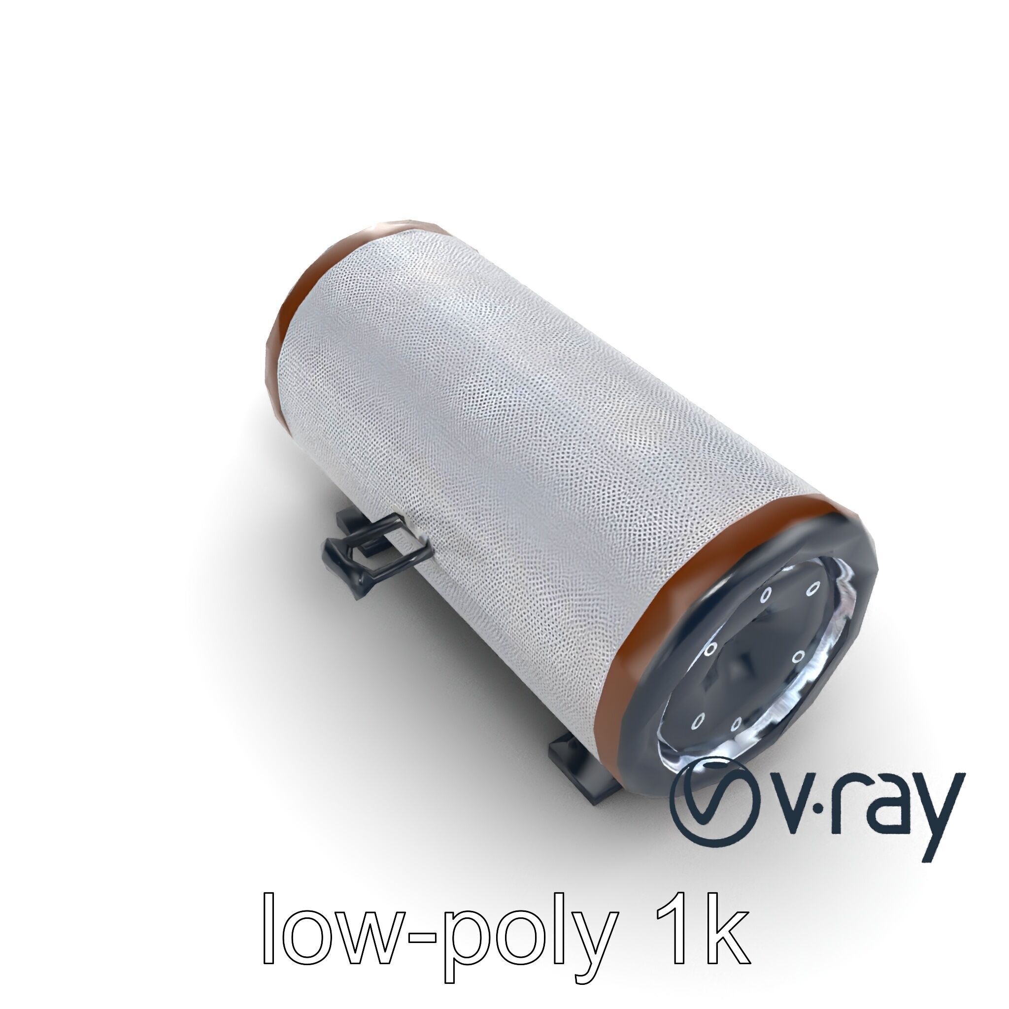 EchoPillar Speaker with LED Strip model pack Low-poly 3D model_10