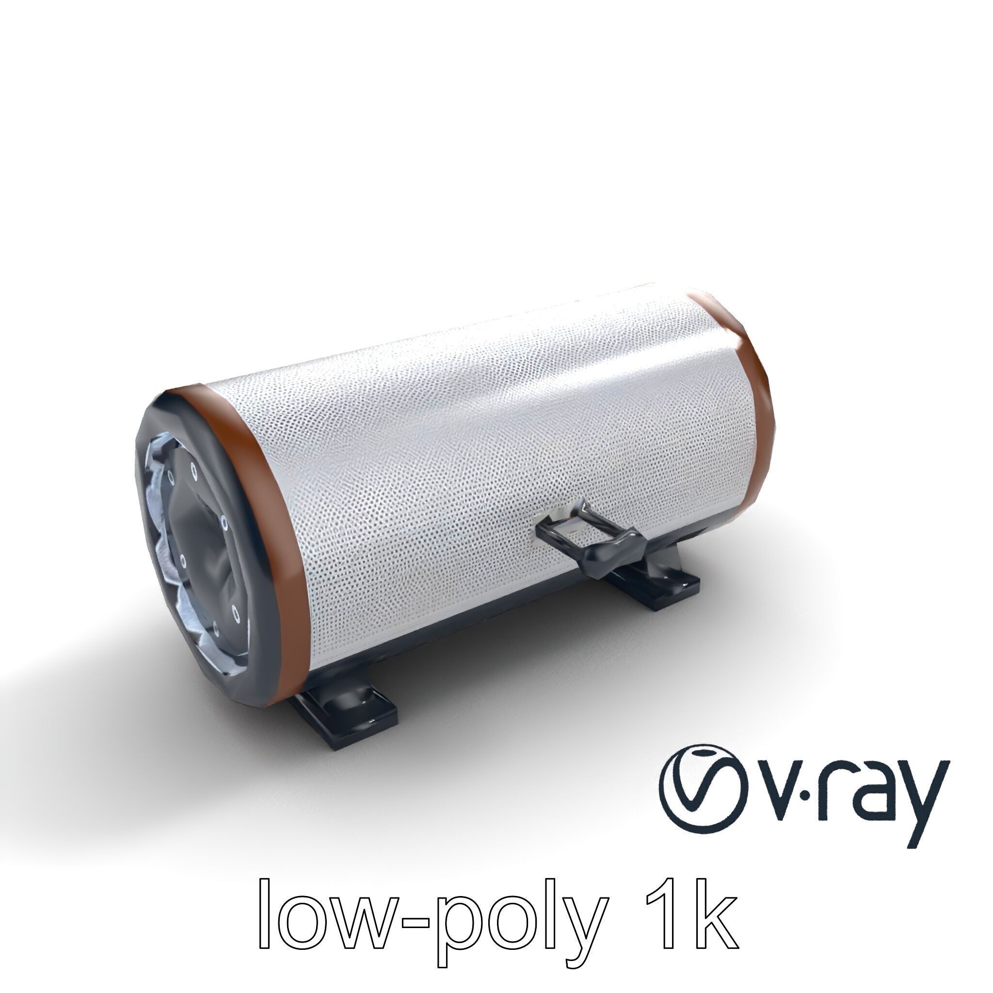 EchoPillar Speaker with LED Strip model pack Low-poly 3D model_7