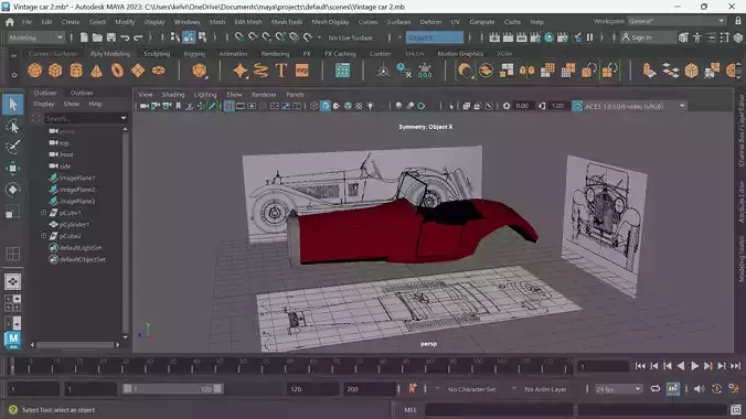 Simple Vintage car model