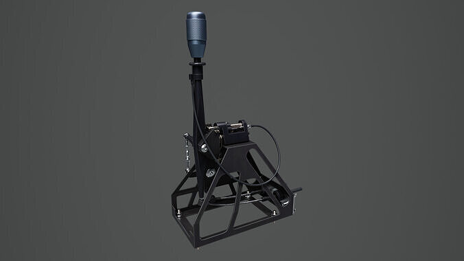 Short Shifter 01 - Variation A - Light Blue Low-poly 3D model 3
