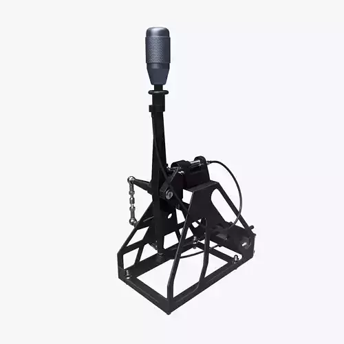 Short Shifter 01 - Variation A - Light Blue Low-poly 3D model