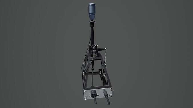 Short Shifter 01 - Variation A - Light Blue Low-poly 3D model 7