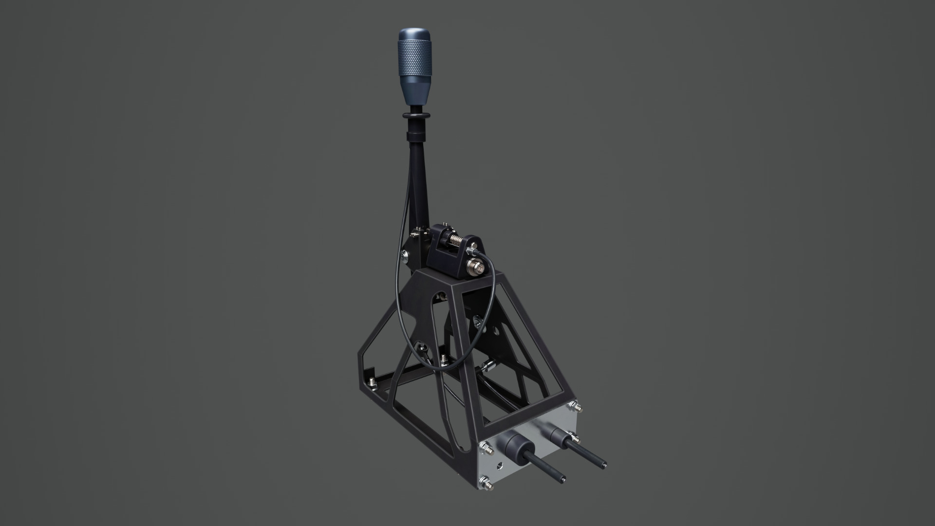 Short Shifter 01 - Variation A - Light Blue Low-poly 3D model_5