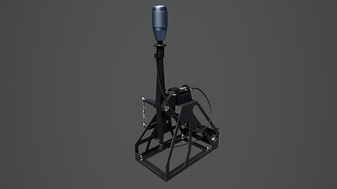 Short Shifter 01 - Variation A - Light Blue Low-poly 3D model 2