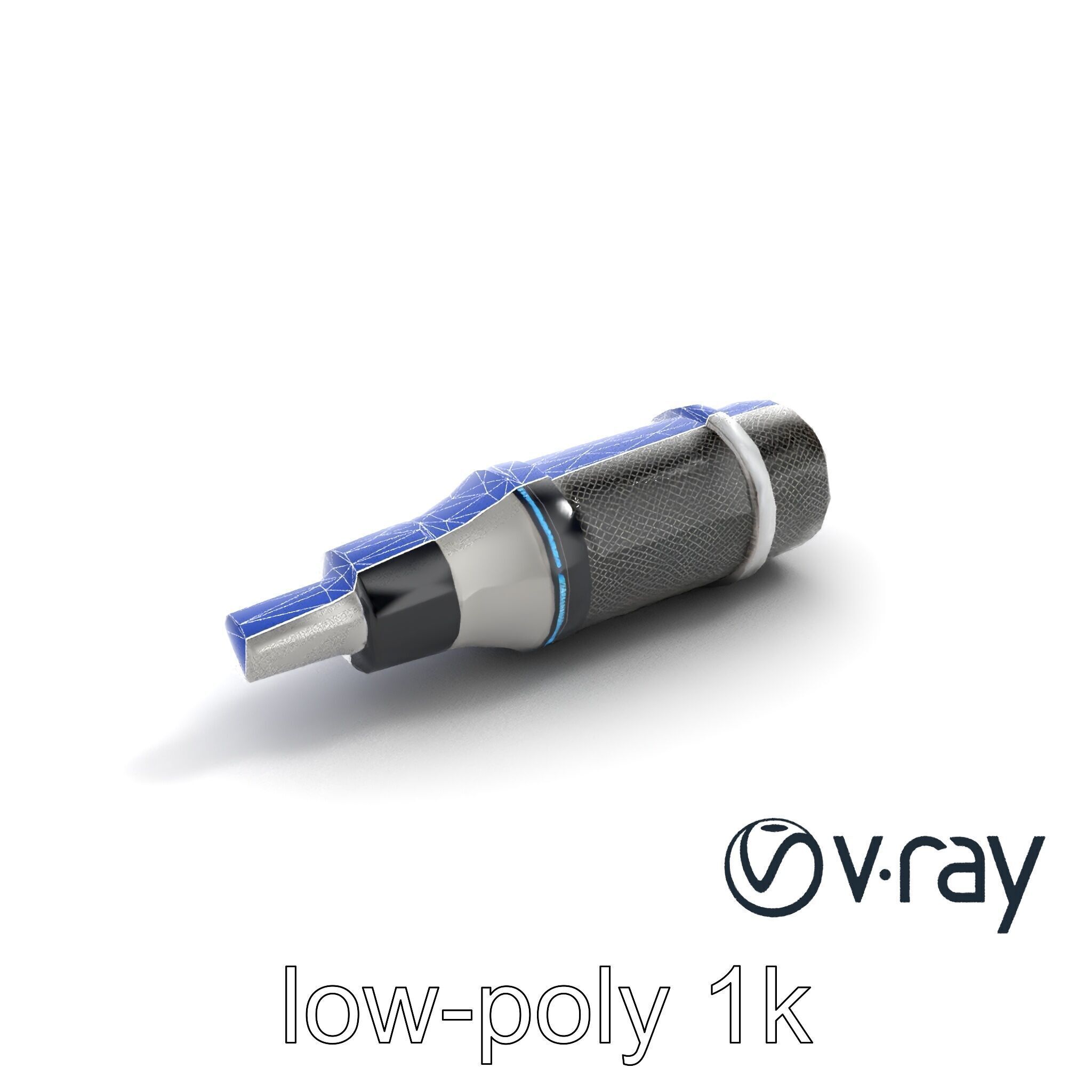 SonicLens Microphone Retro-Futuristic model pack Low-poly 3D model_28