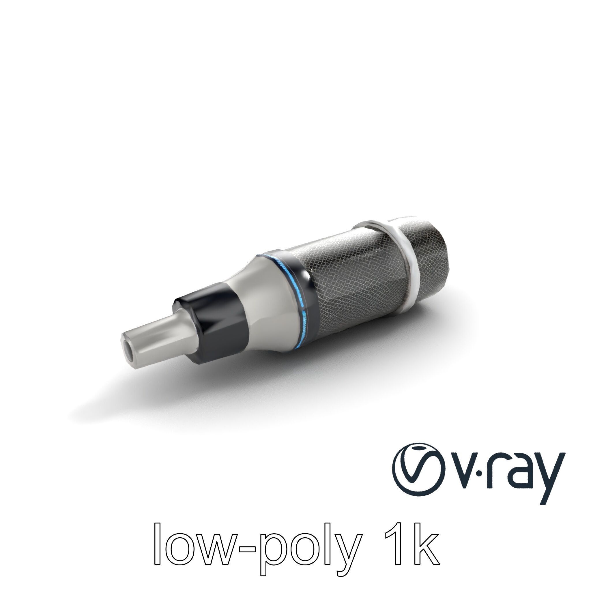 SonicLens Microphone Retro-Futuristic model pack Low-poly 3D model_10