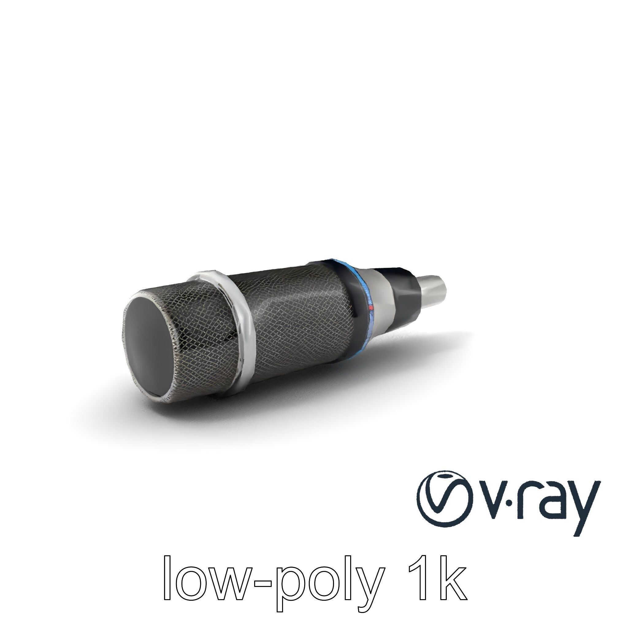 SonicLens Microphone Retro-Futuristic model pack Low-poly 3D model_2