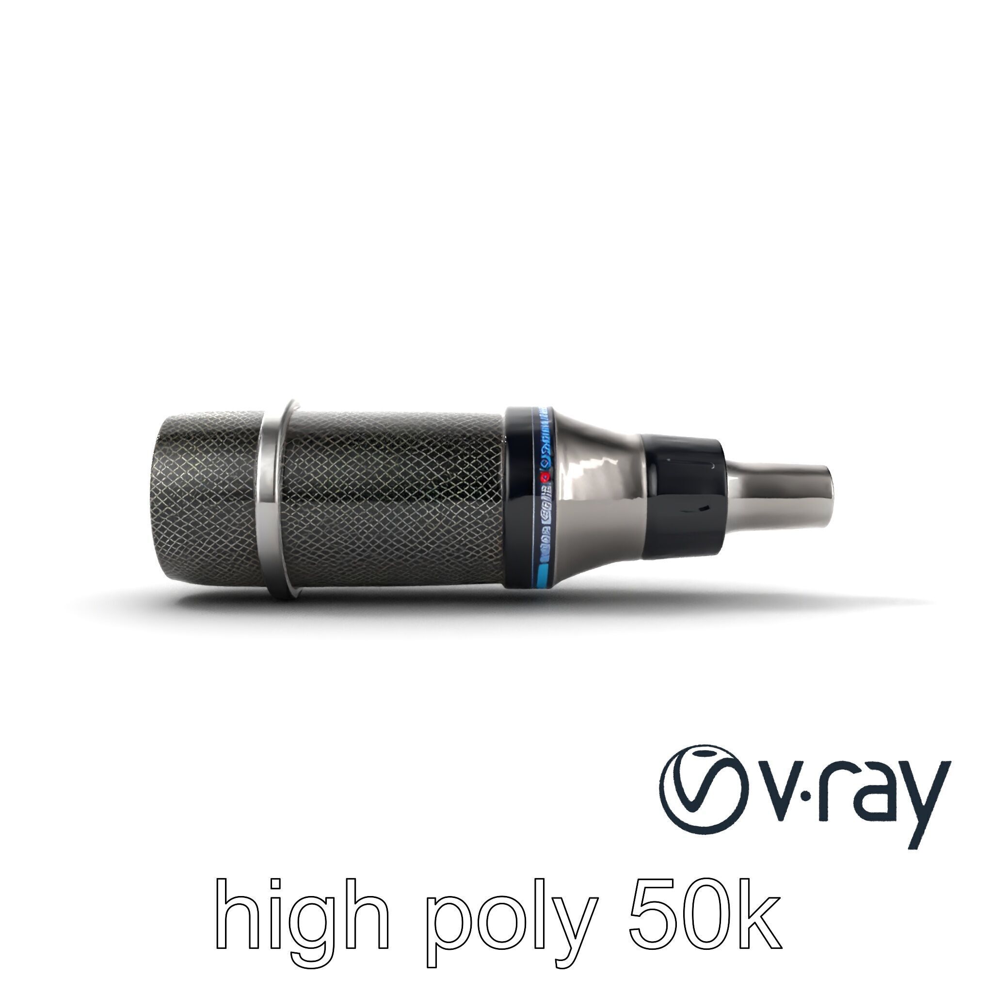 SonicLens Microphone Retro-Futuristic model pack Low-poly 3D model_23