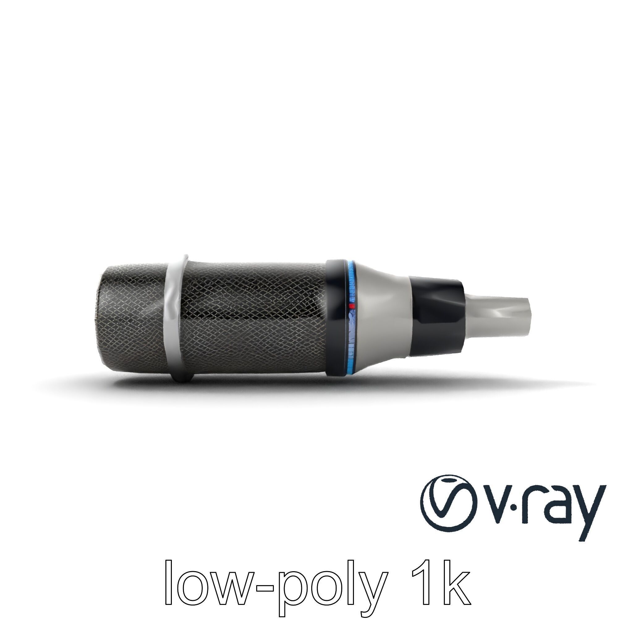 SonicLens Microphone Retro-Futuristic model pack Low-poly 3D model_11