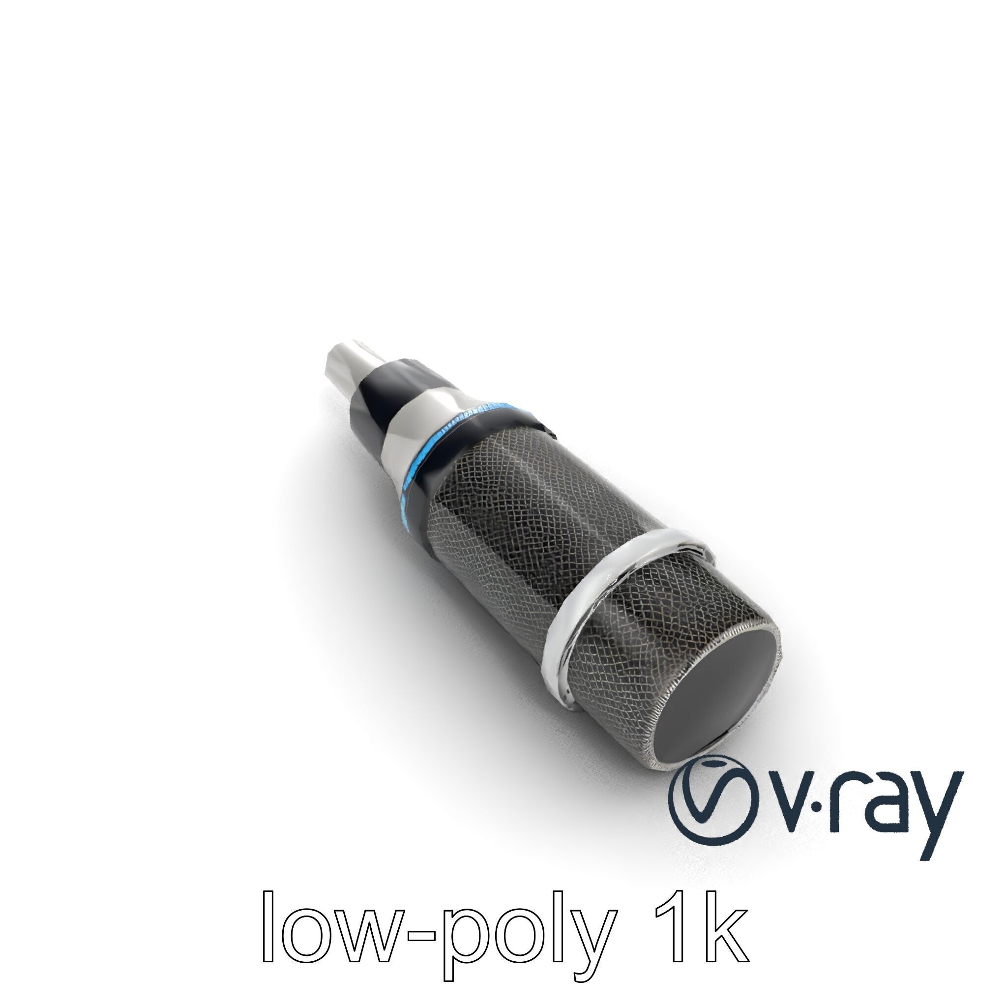 SonicLens Microphone Retro-Futuristic model pack Low-poly 3D model_32