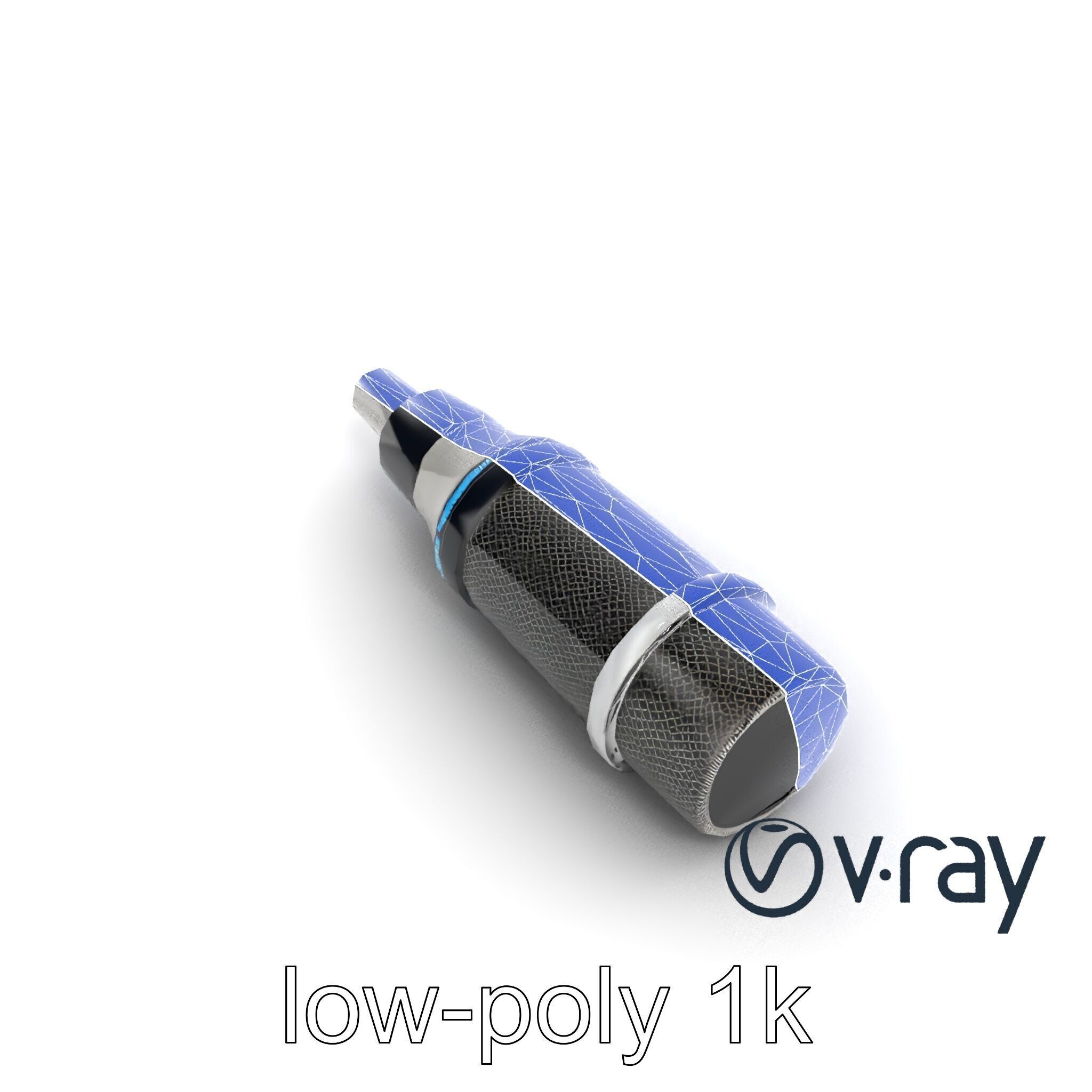 SonicLens Microphone Retro-Futuristic model pack Low-poly 3D model_29