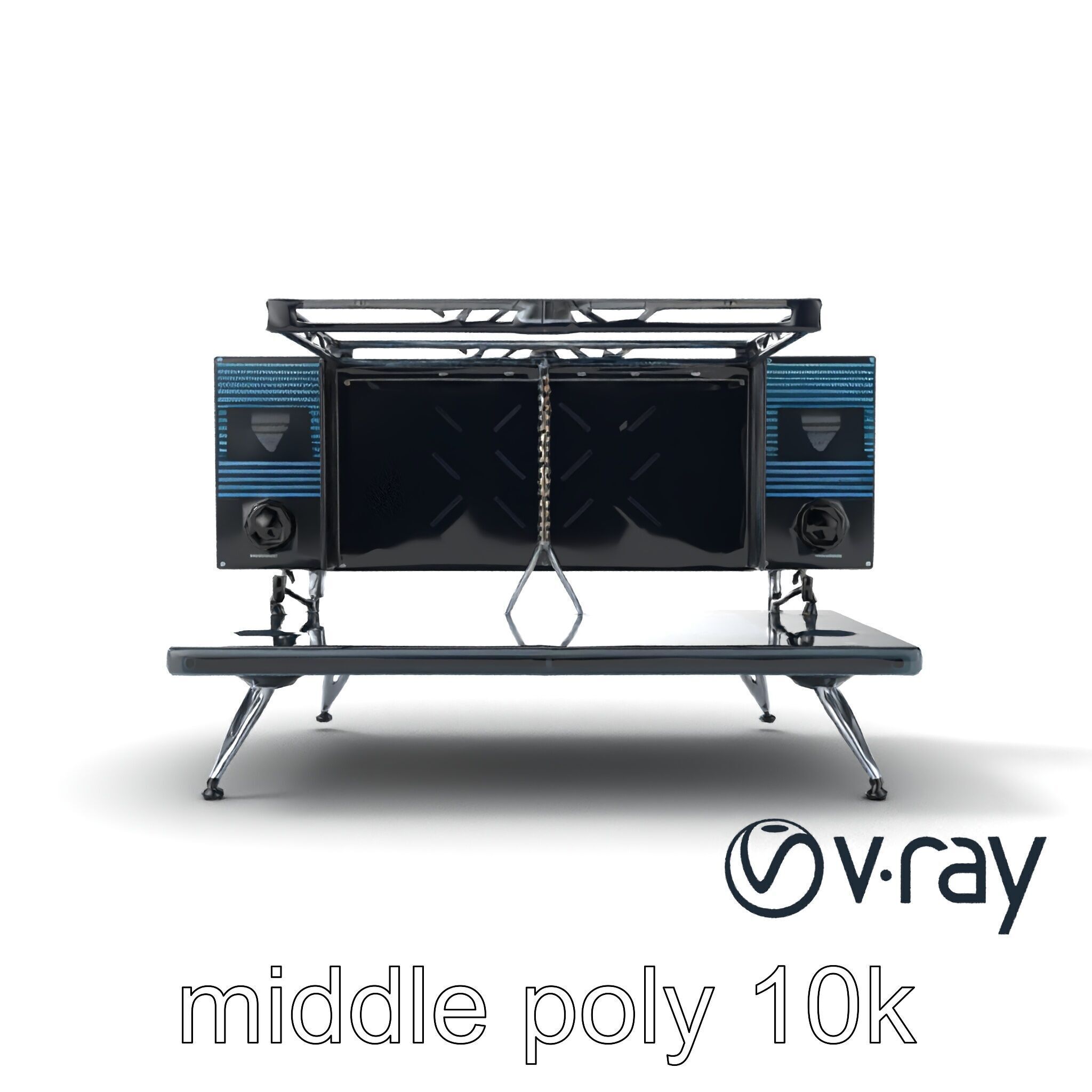 Skyline DJ Booth Modular LED Panels model pack Low-poly 3D model_31
