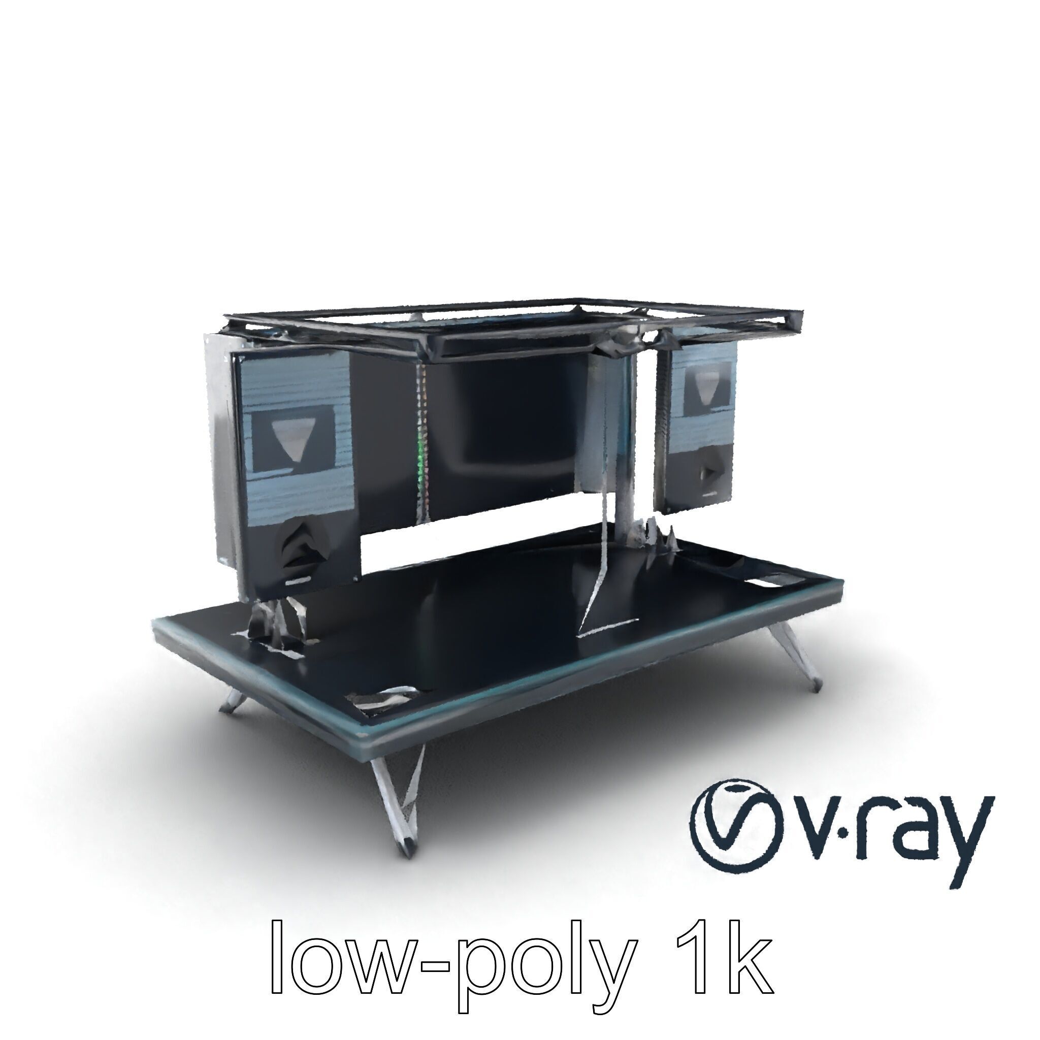 Skyline DJ Booth Modular LED Panels model pack Low-poly 3D model_2