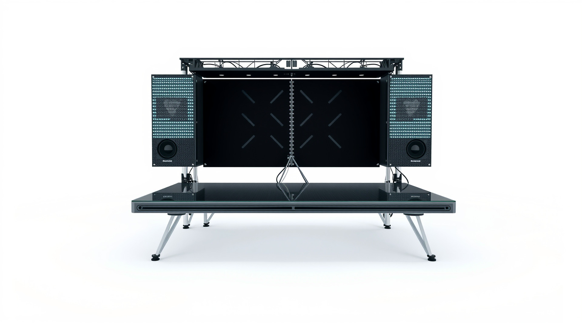 Skyline DJ Booth Modular LED Panels model pack Low-poly 3D model_4