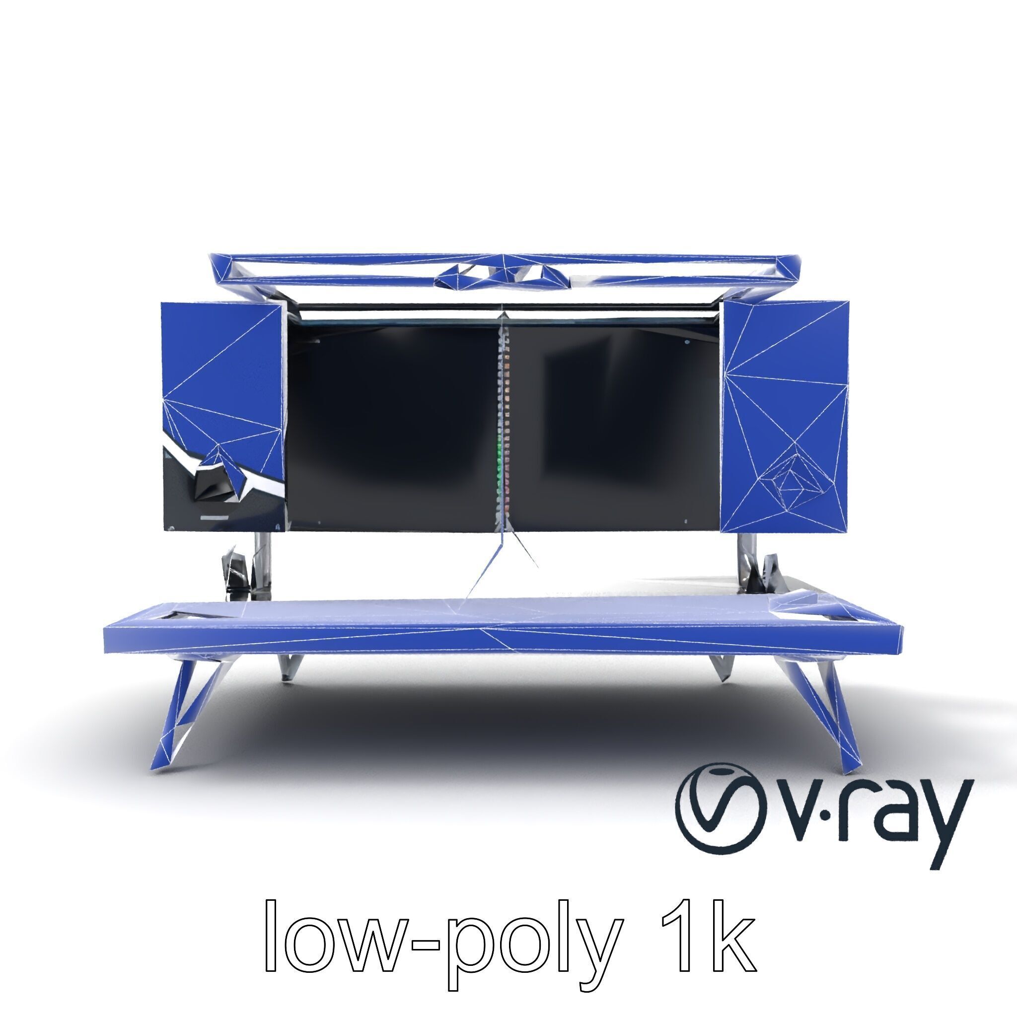 Skyline DJ Booth Modular LED Panels model pack Low-poly 3D model_23