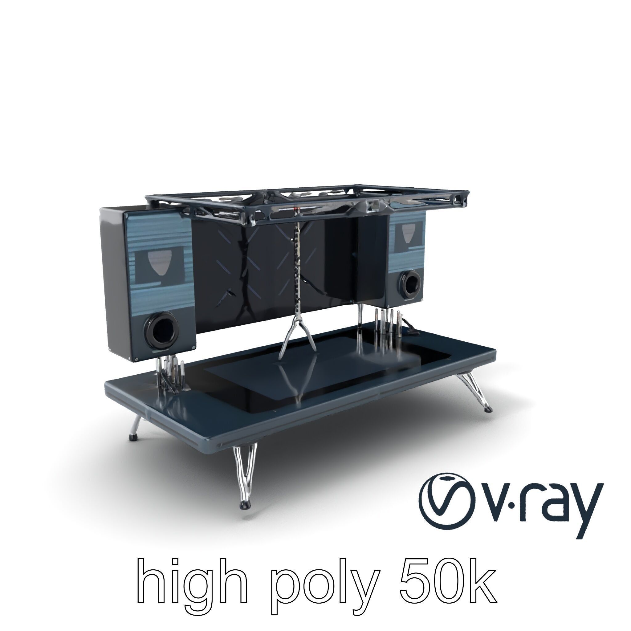 Skyline DJ Booth Modular LED Panels model pack Low-poly 3D model_5