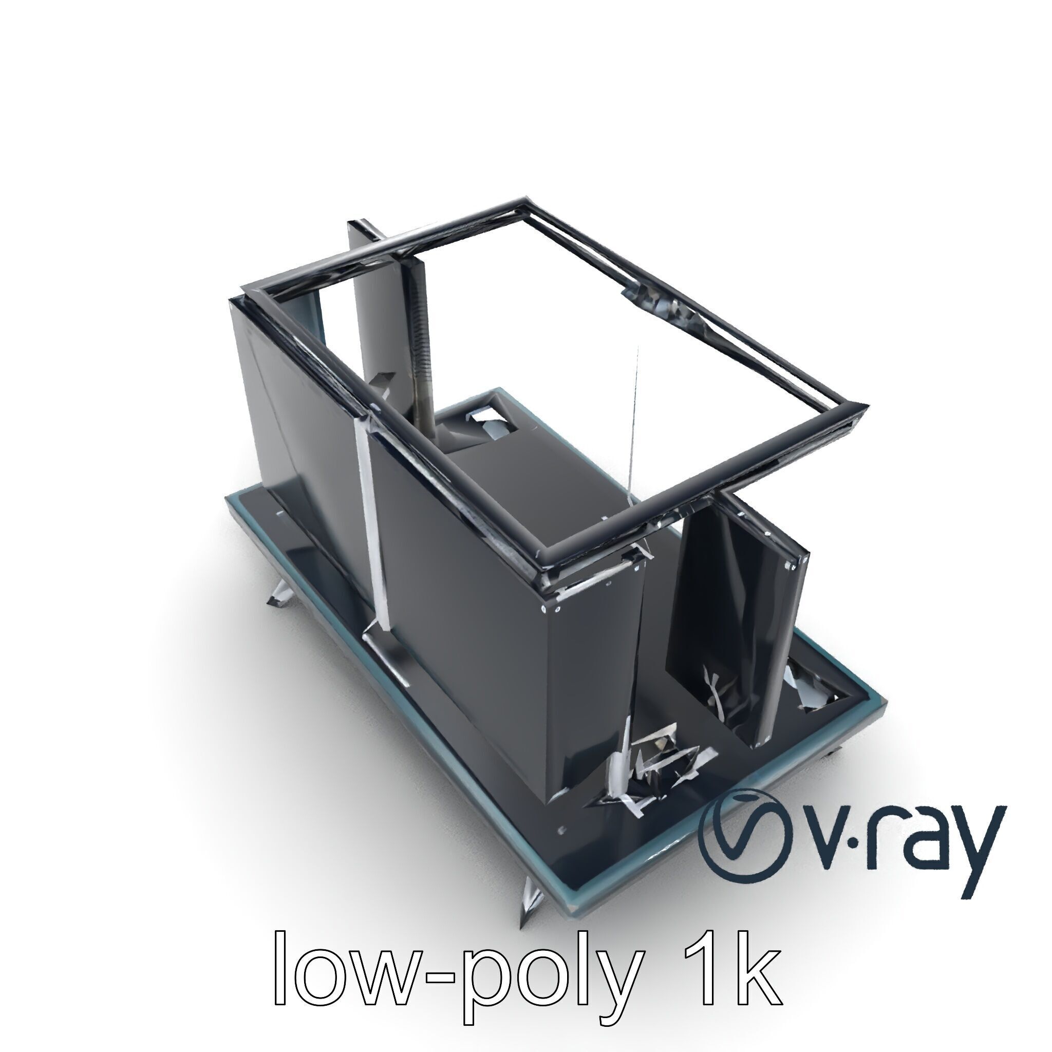 Skyline DJ Booth Modular LED Panels model pack Low-poly 3D model_10