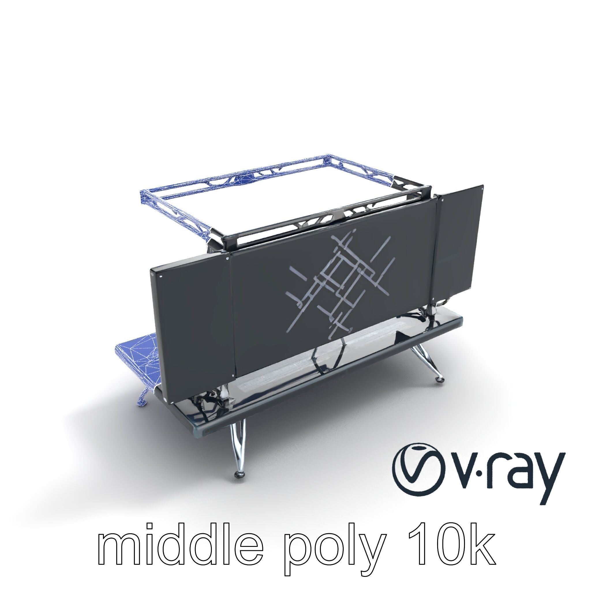 Skyline DJ Booth Modular LED Panels model pack Low-poly 3D model_27