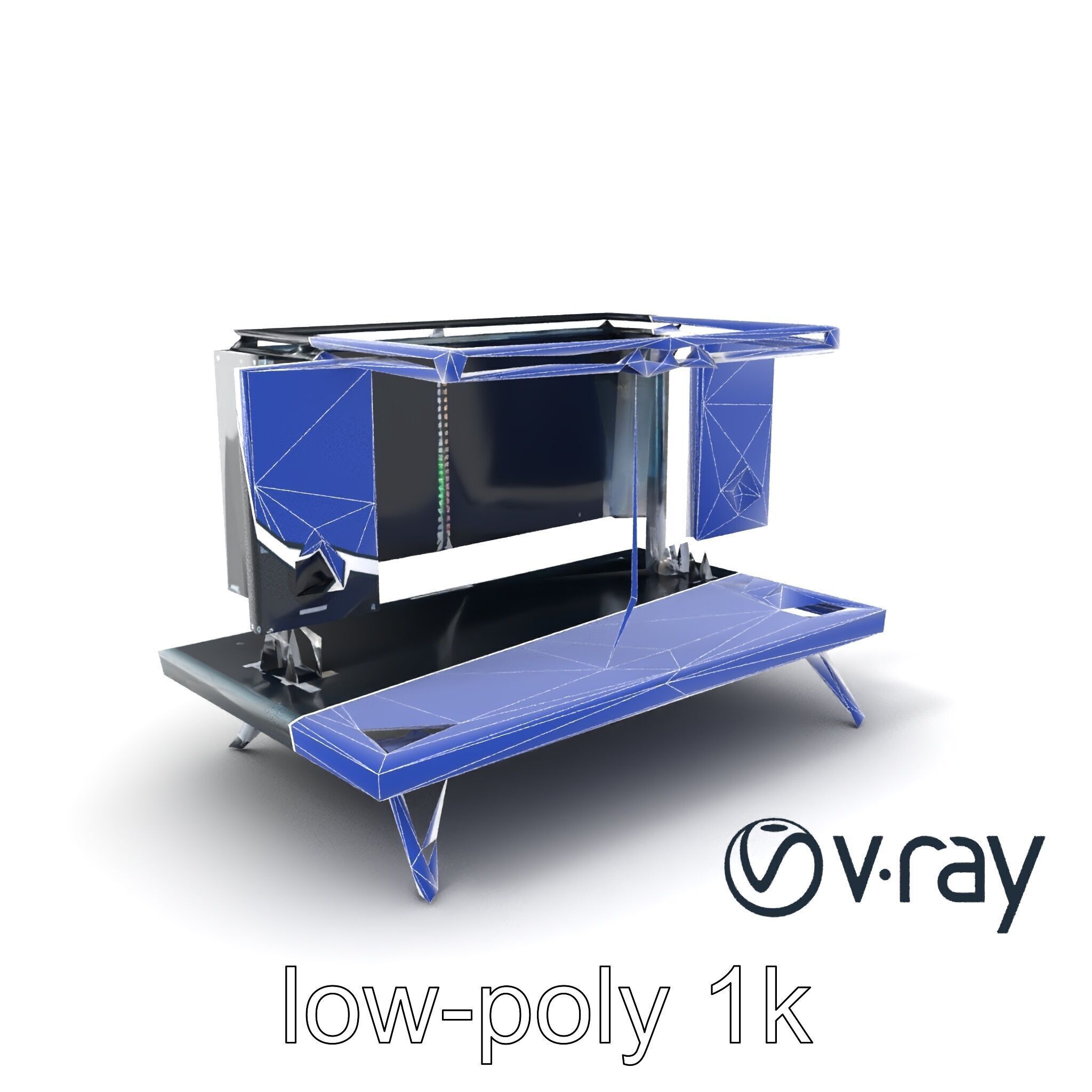 Skyline DJ Booth Modular LED Panels model pack Low-poly 3D model_24