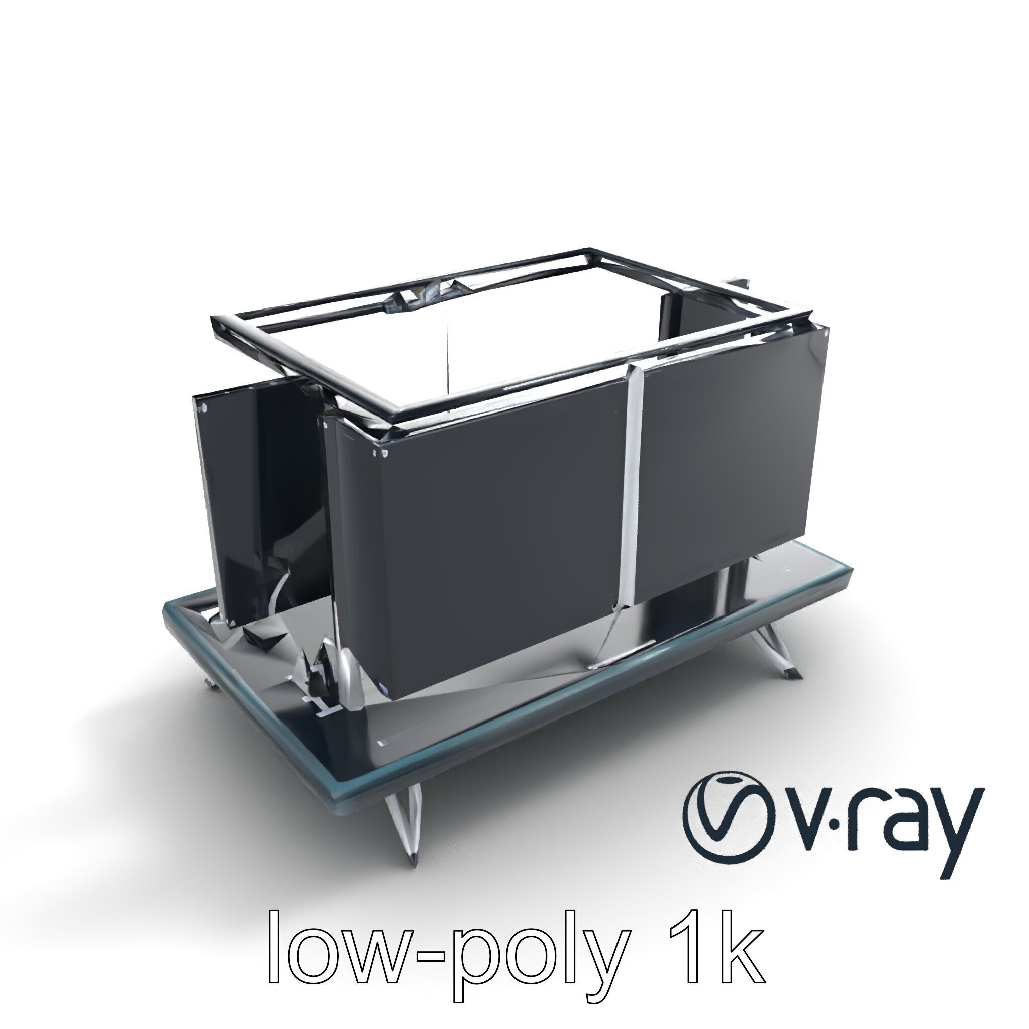 Skyline DJ Booth Modular LED Panels model pack Low-poly 3D model_7