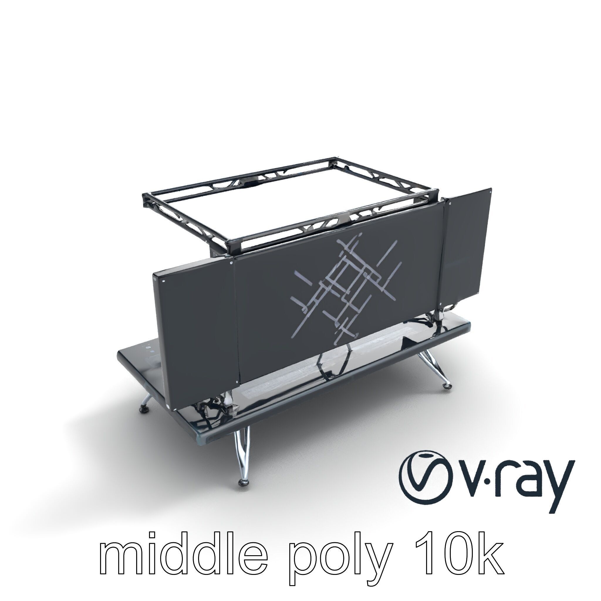 Skyline DJ Booth Modular LED Panels model pack Low-poly 3D model_9