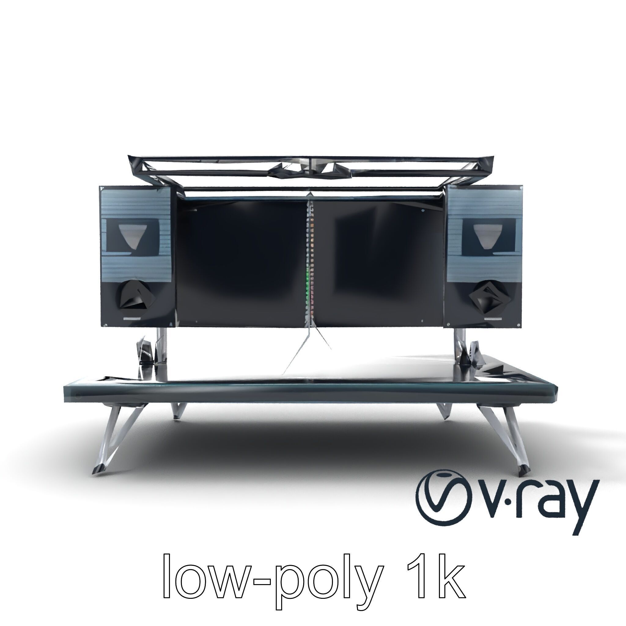 Skyline DJ Booth Modular LED Panels model pack Low-poly 3D model_18