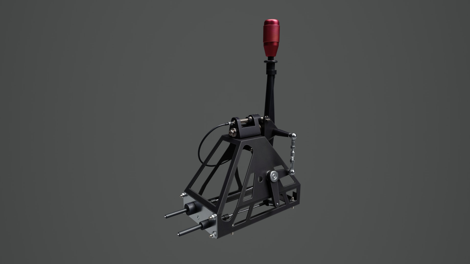 Short Shifter 01 - Variation A - Red Low-poly 3D model_8