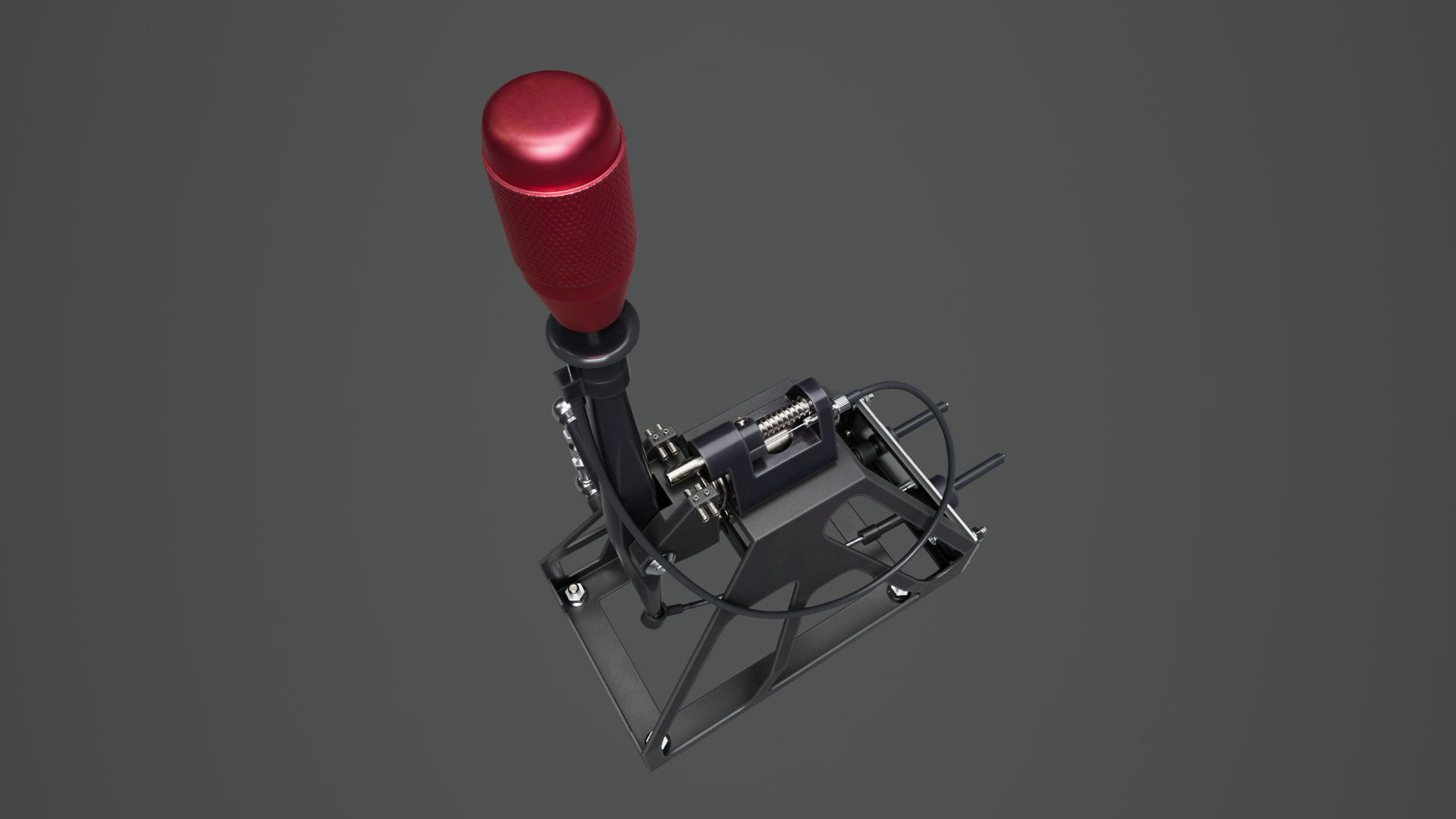 Short Shifter 01 - Variation A - Red Low-poly 3D model_13
