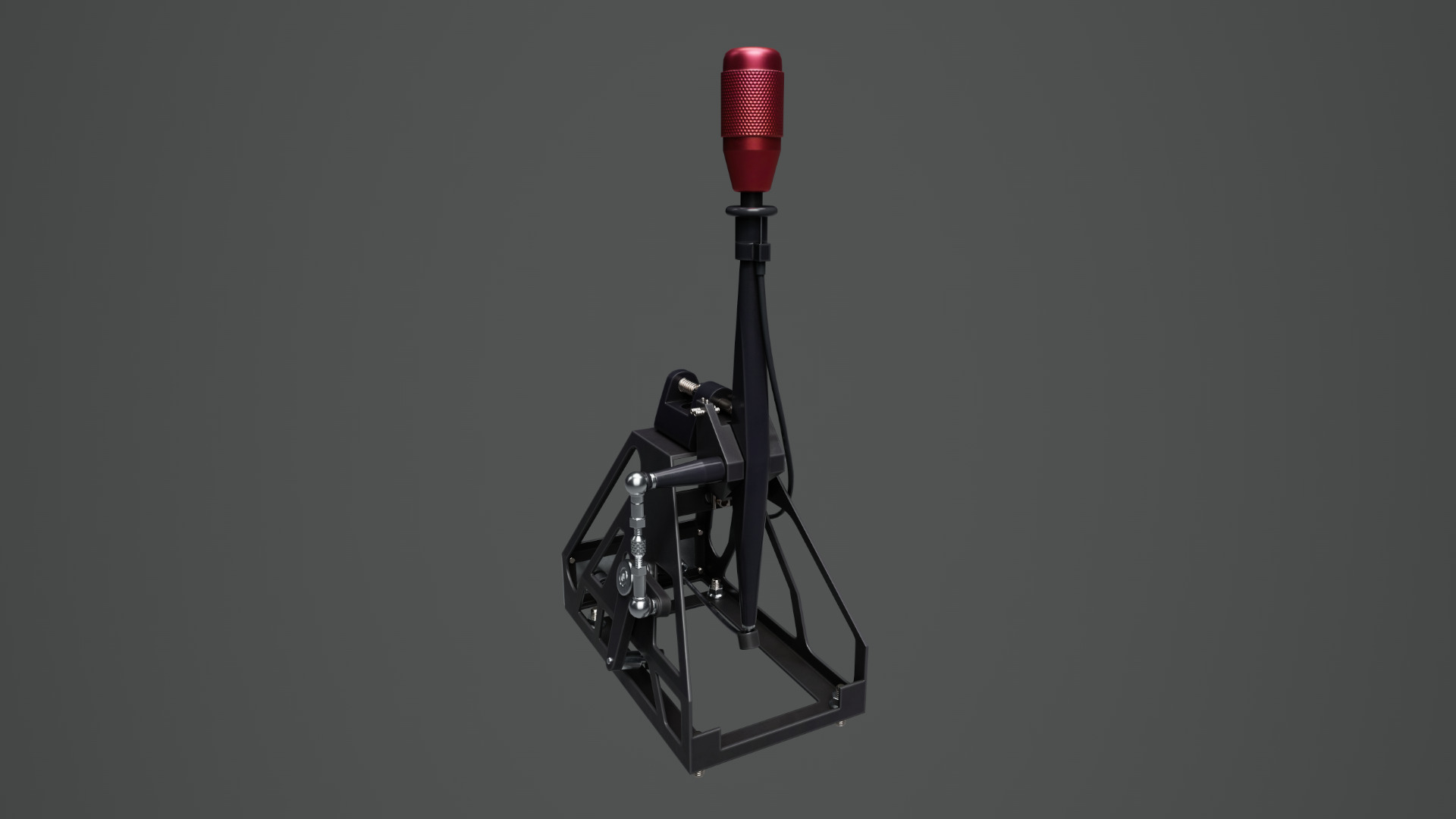 Short Shifter 01 - Variation A - Red Low-poly 3D model_11
