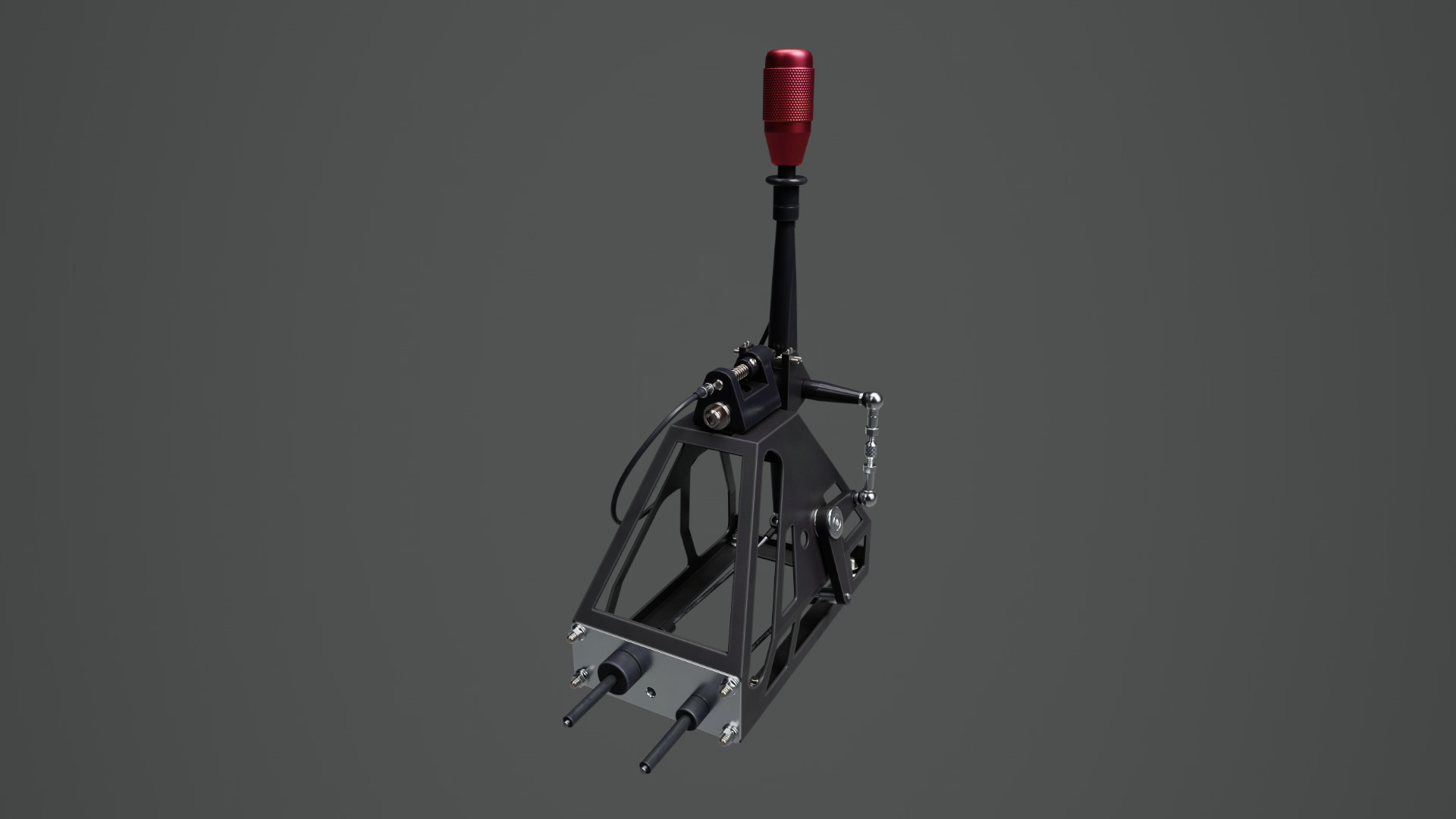 Short Shifter 01 - Variation A - Red Low-poly 3D model_7