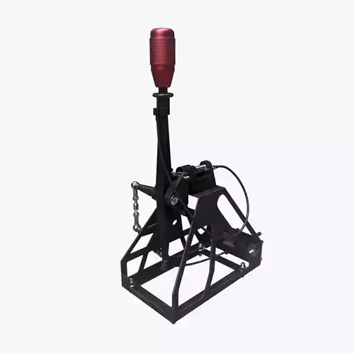 Short Shifter 01 - Variation A - Red Low-poly 3D model