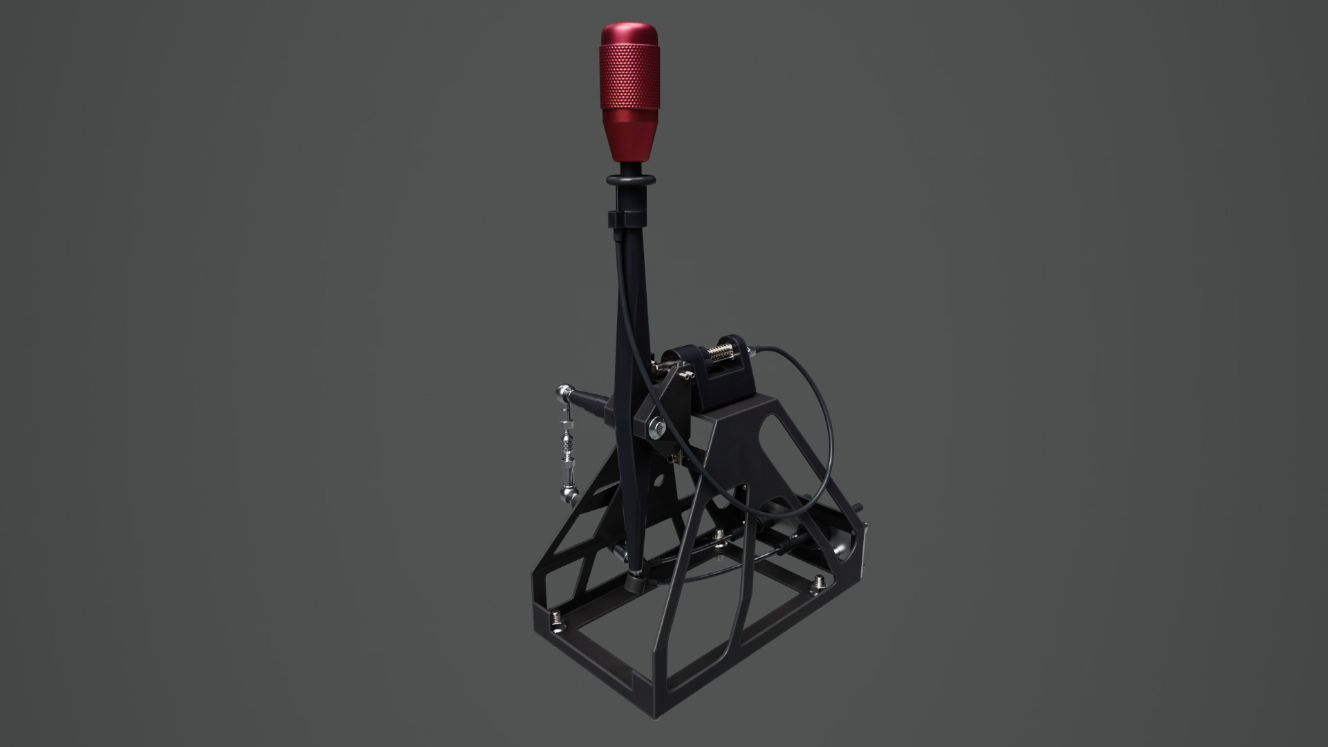 Short Shifter 01 - Variation A - Red Low-poly 3D model_1