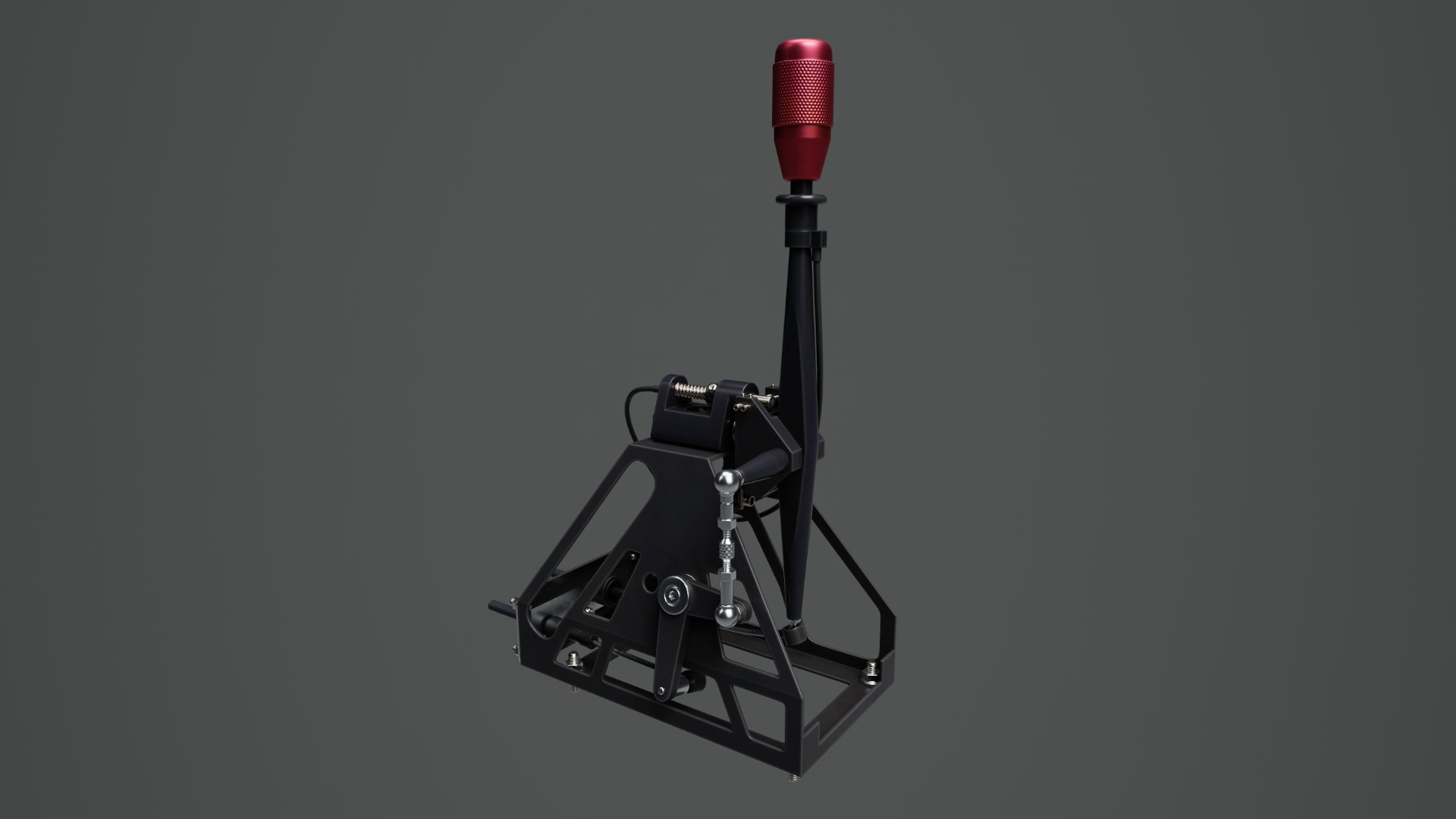 Short Shifter 01 - Variation A - Red Low-poly 3D model_10