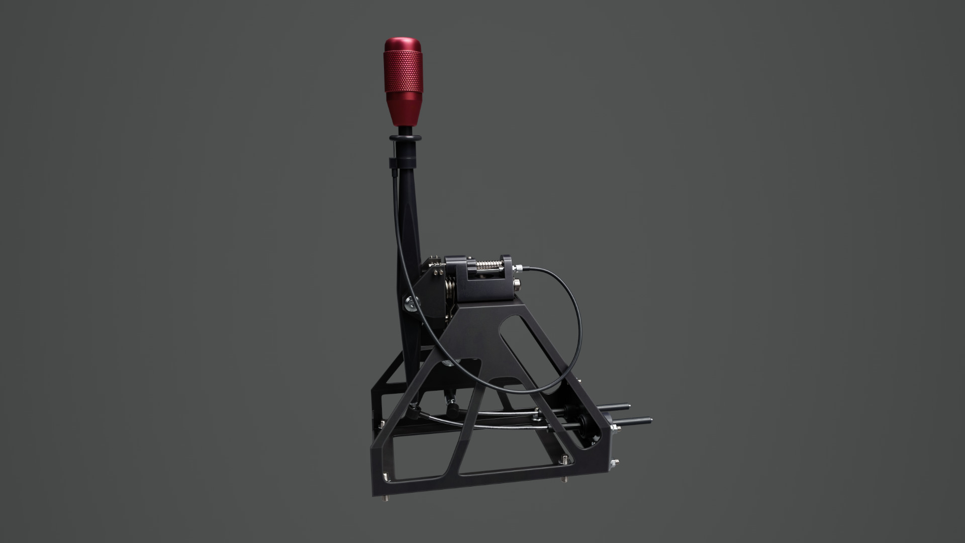Short Shifter 01 - Variation A - Red Low-poly 3D model_3