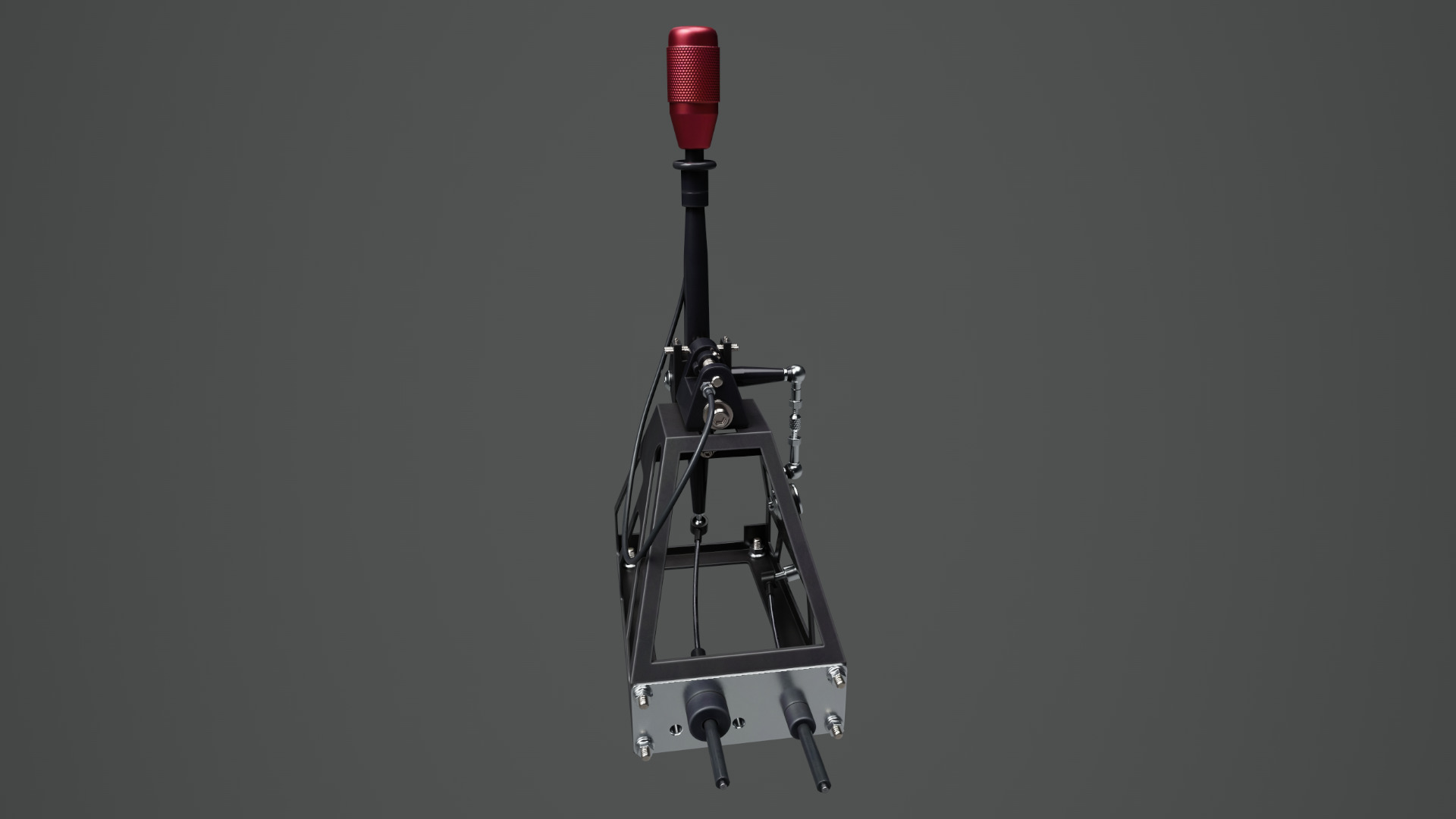 Short Shifter 01 - Variation A - Red Low-poly 3D model_6
