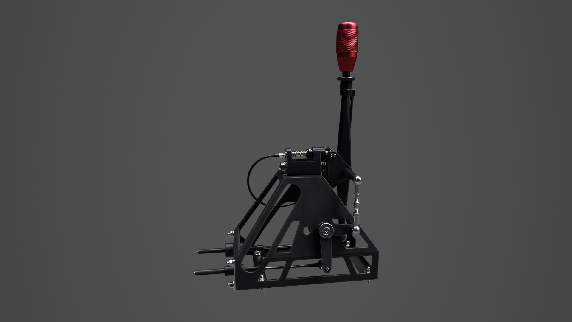 Short Shifter 01 - Variation A - Red Low-poly 3D model_9