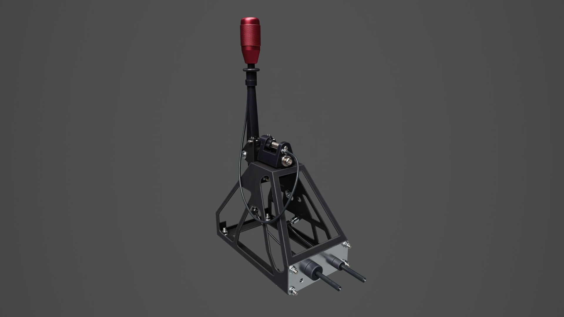 Short Shifter 01 - Variation A - Red Low-poly 3D model_5